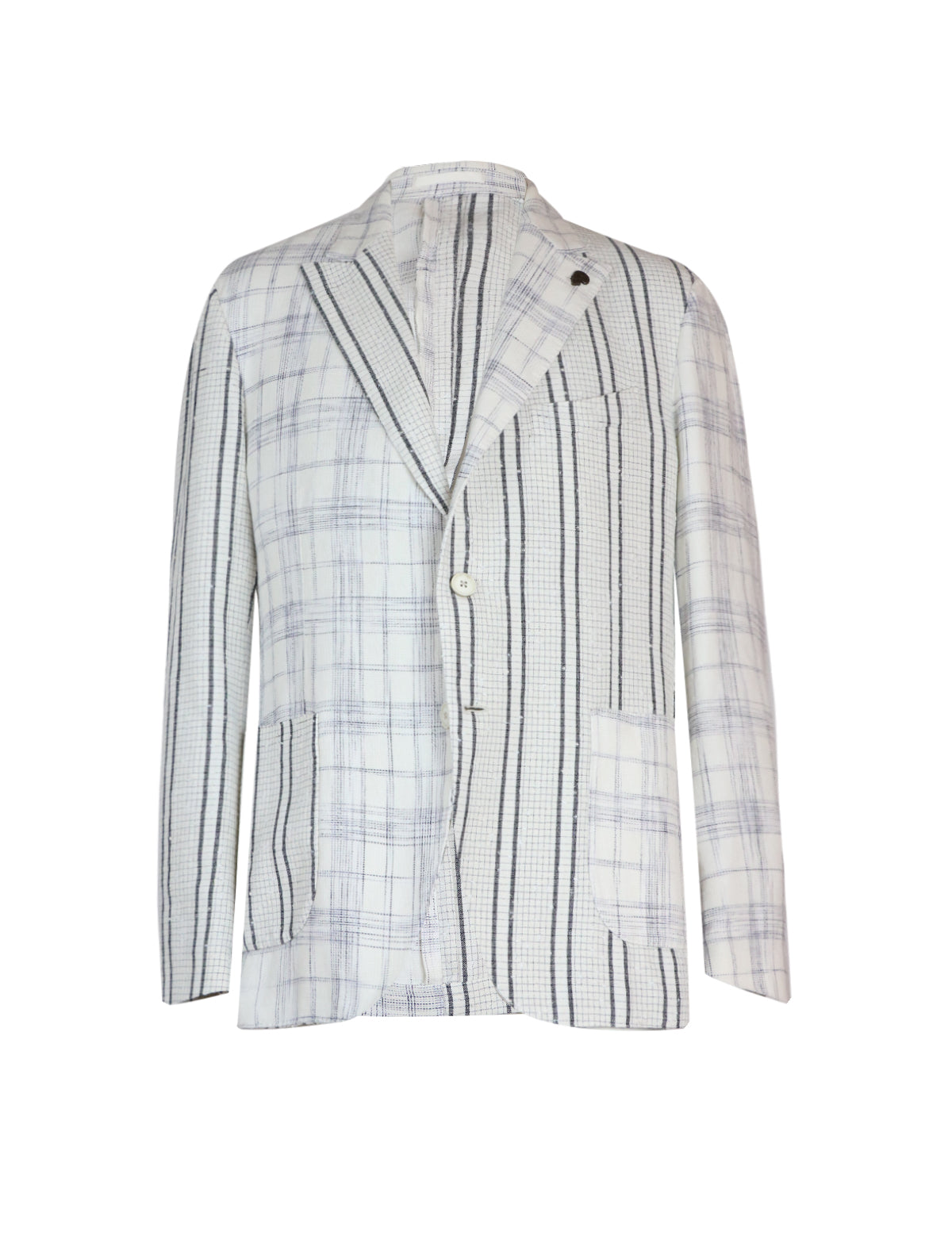 Gabriele Pasini Duo-Plaid Blazer in White
