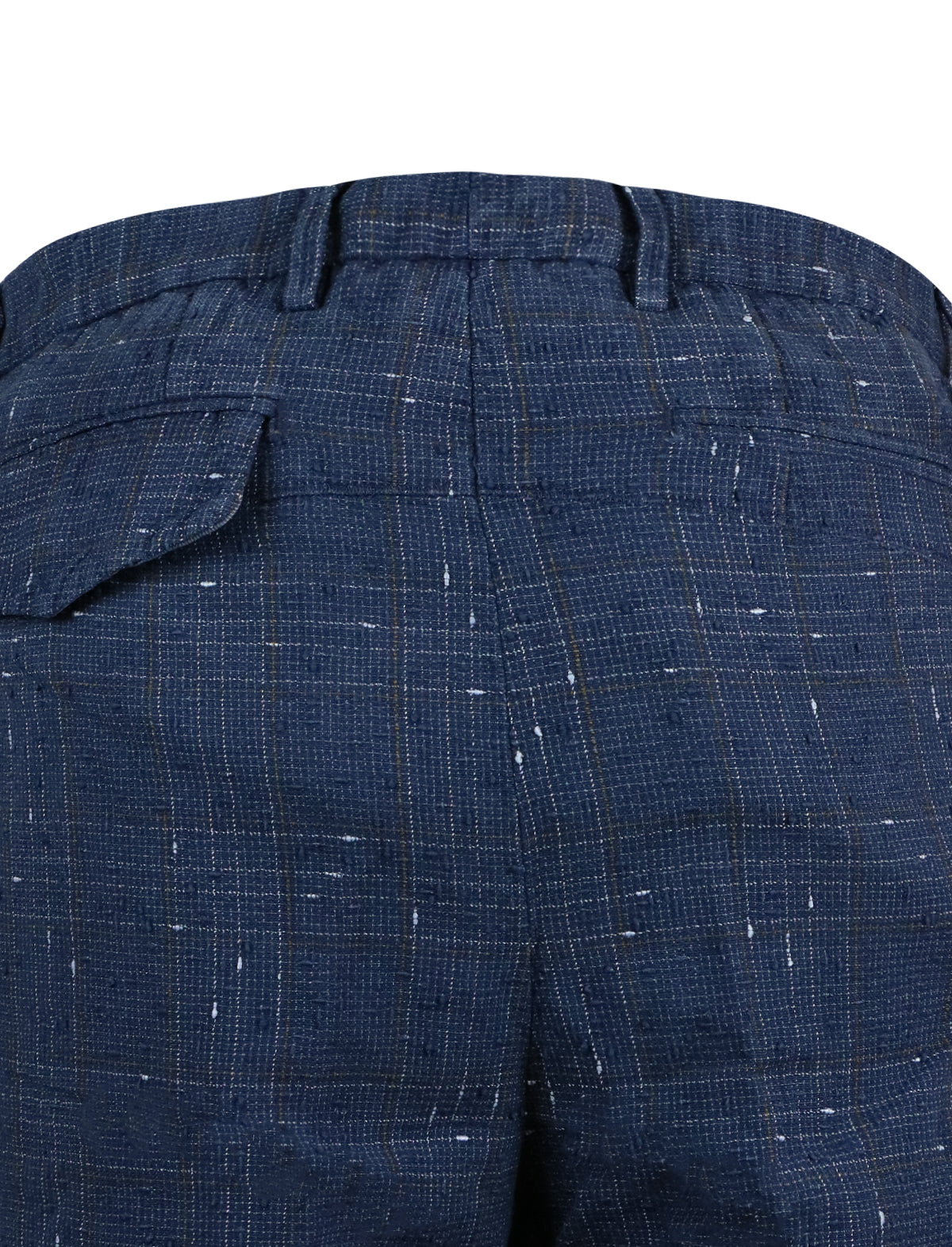 Gabriele Pasini Textured Plaid Trouser in Navy