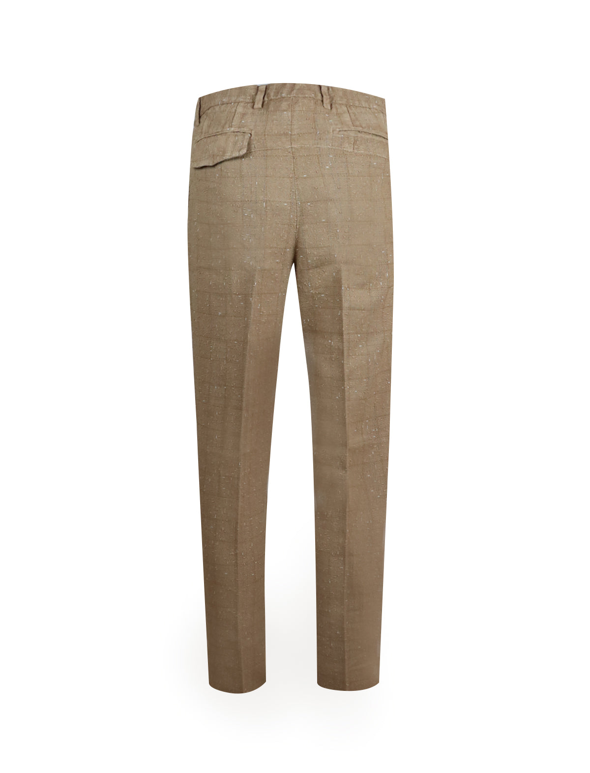 Gabriele Pasini Textured Plaid Trouser in Brown
