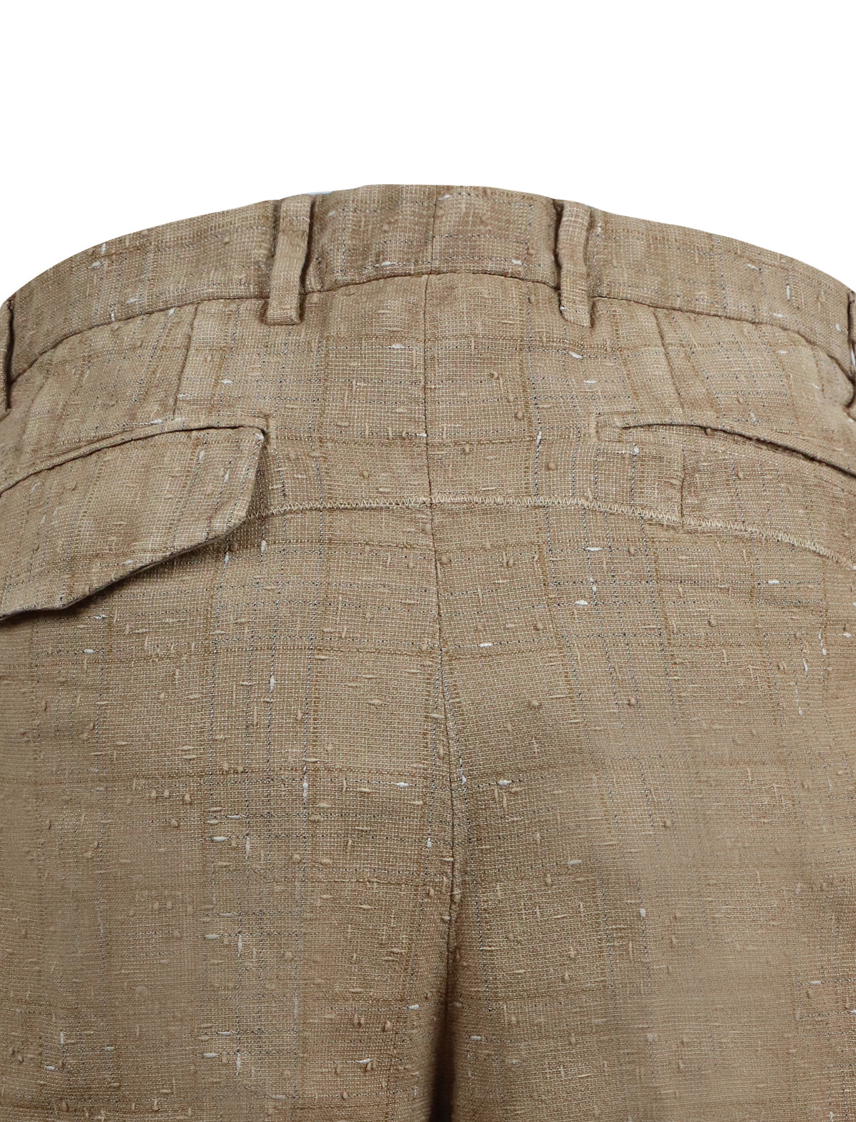 Gabriele Pasini Textured Plaid Trouser in Brown