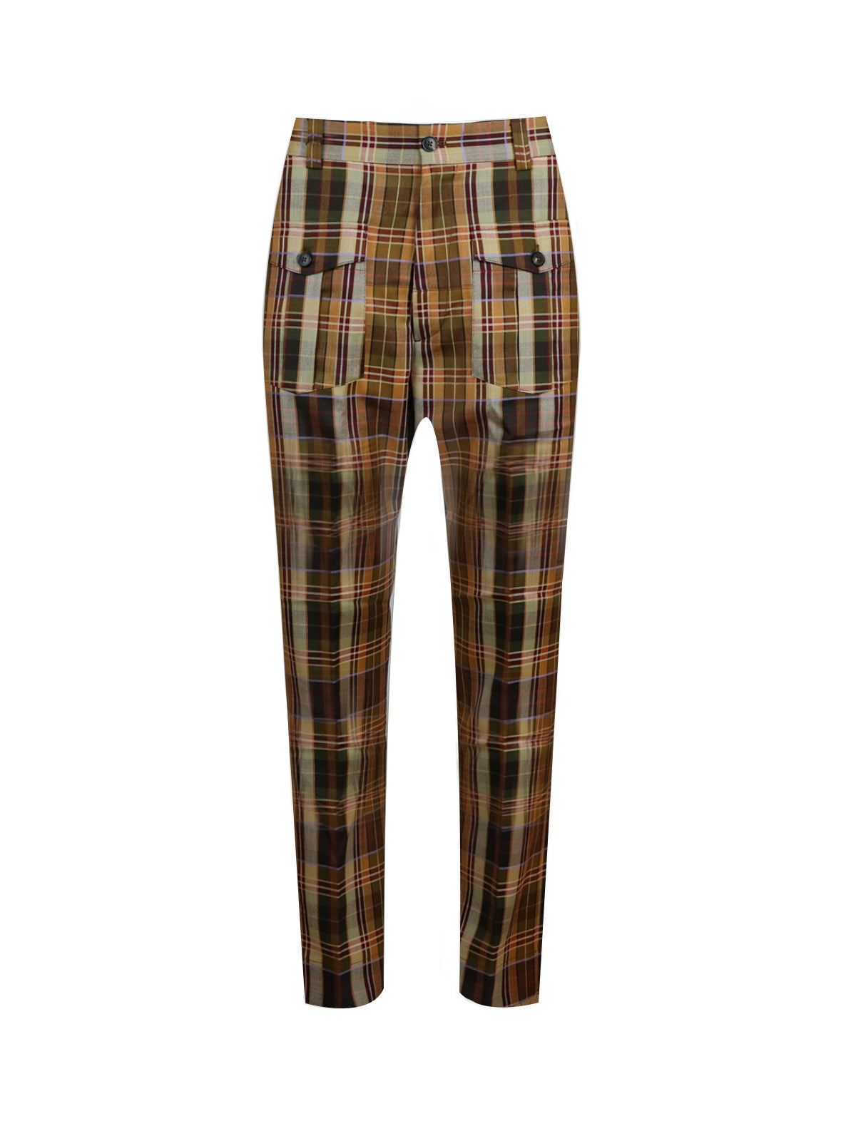 Gabriele Pasini Wool Tartan Trouser in Multicolour