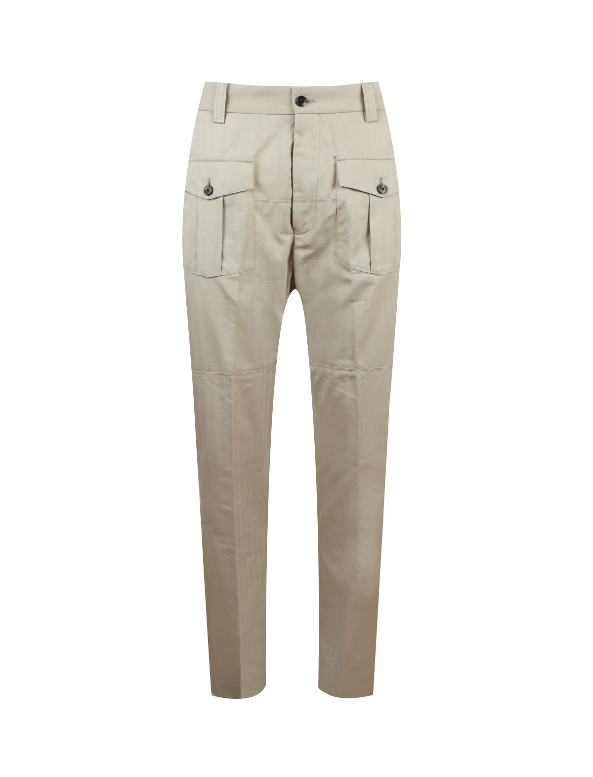Gabriele Pasini Wool-blend Utilitarian Trouser in Beige