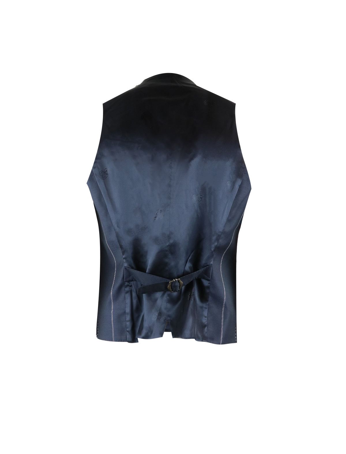 Gabriele Pasini Double-breasted Wool Vest in Navy/White Pinstripes