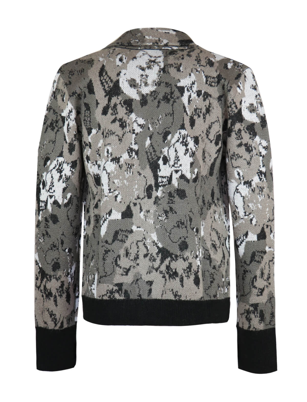 GABRIELE PASINI Knitted Cardigan in Graphic Grey