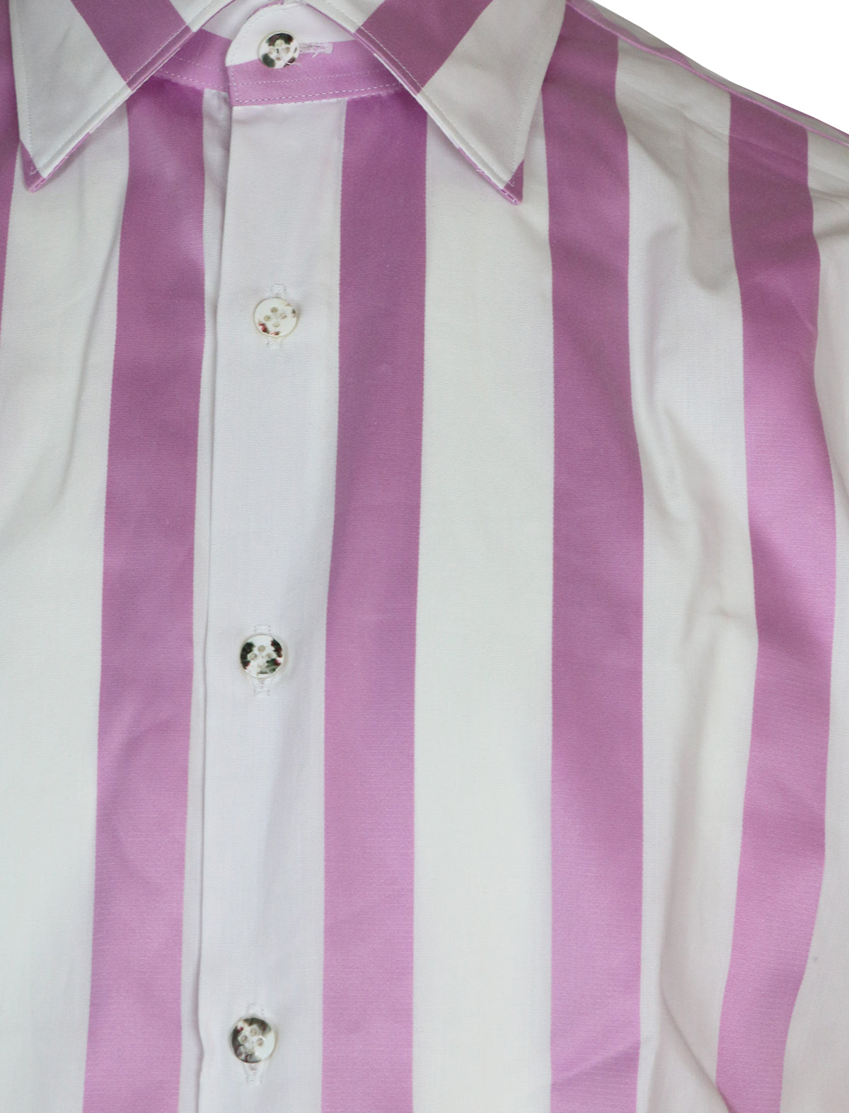 Gabriele Pasini Striped Shirt in White/Pink