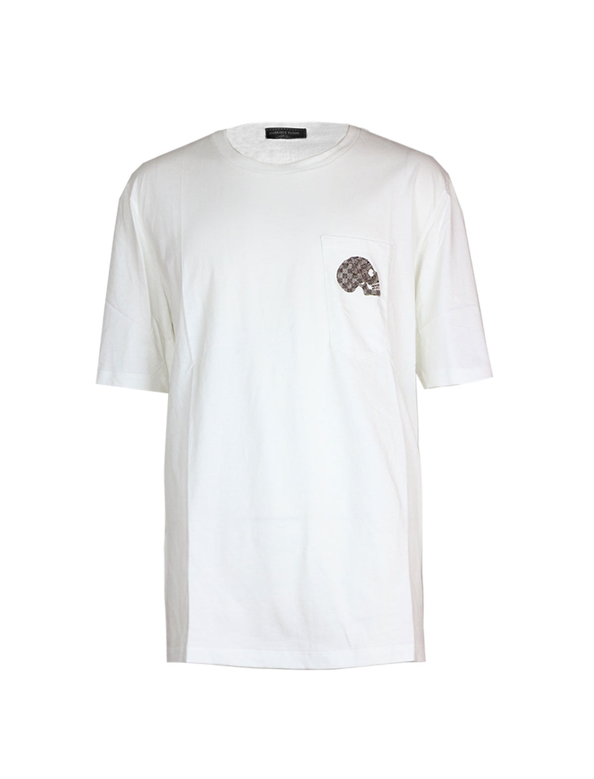 Gabriele Pasini Signature Skull Motif Round-neck Tee in White