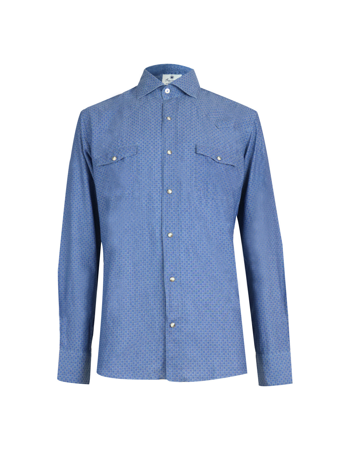 Giannetto Portofino Printed Shirt in Blue
