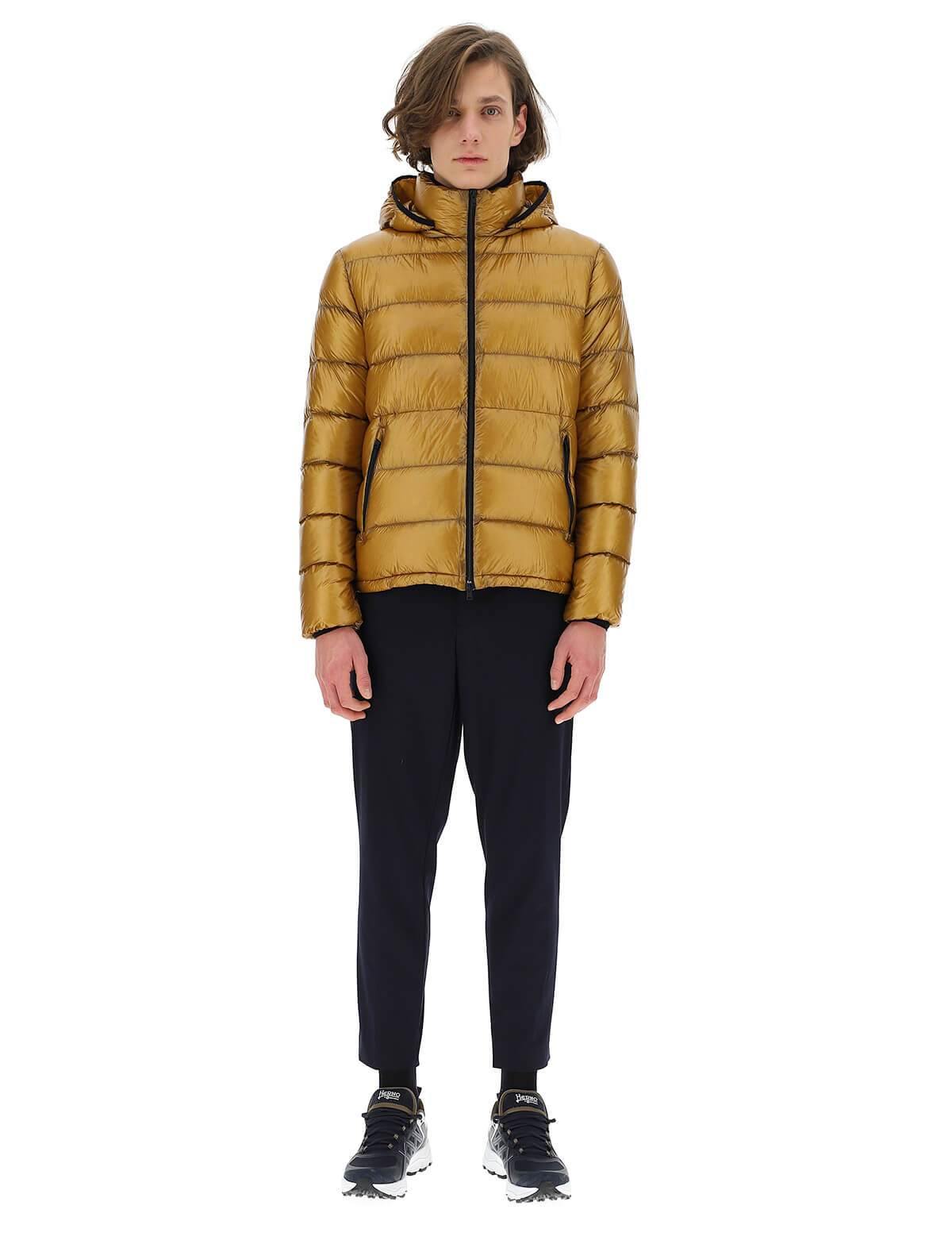 HERNO 7 Den Bomber Jacket In Gold | CLOSET Singapore
