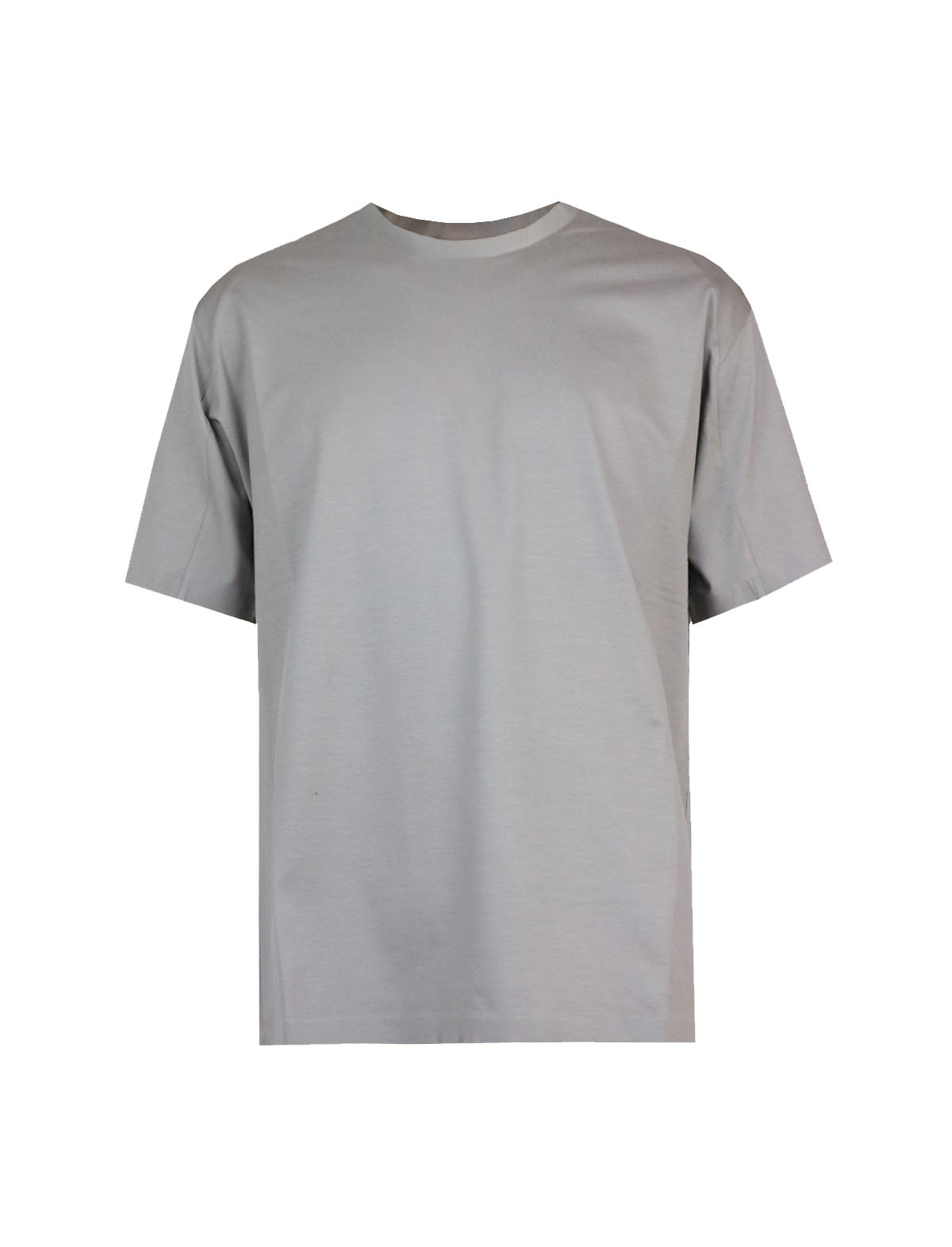HERNO Superfine Cotton Stretch T-Shirt in Pearl Grey