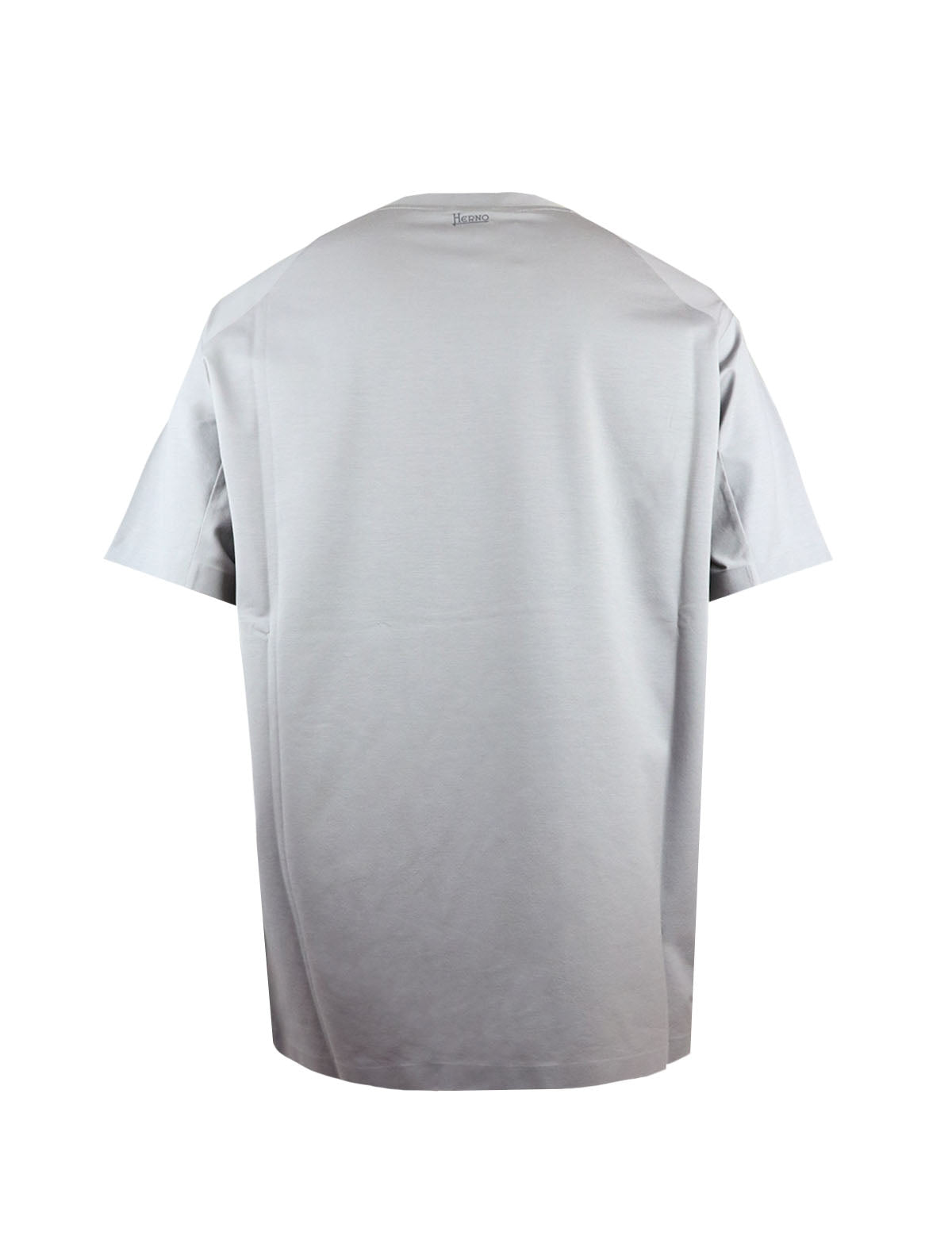 HERNO Superfine Cotton Stretch T-Shirt in Pearl Grey