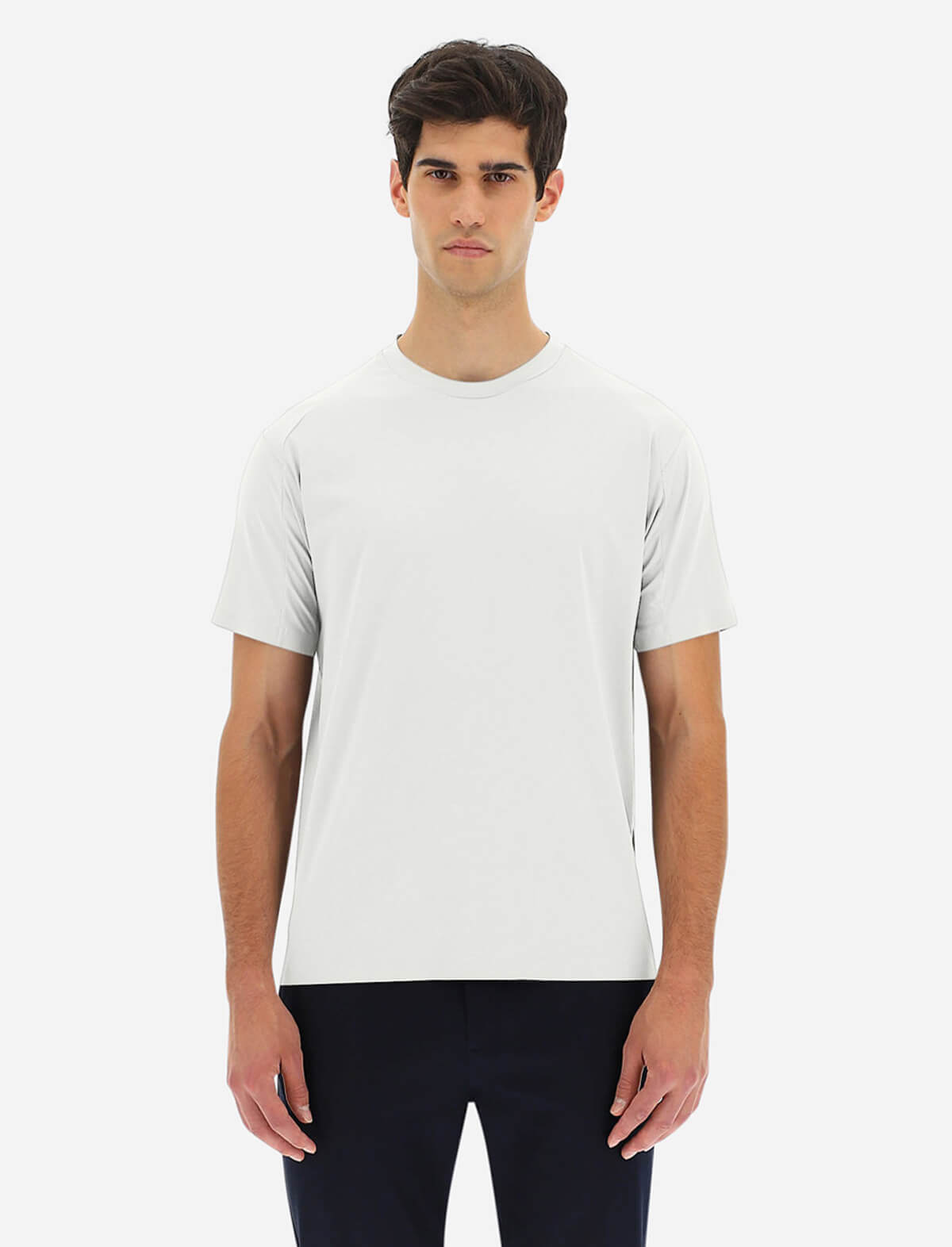 HERNO Superfine Cotton Stretch T-Shirt in White