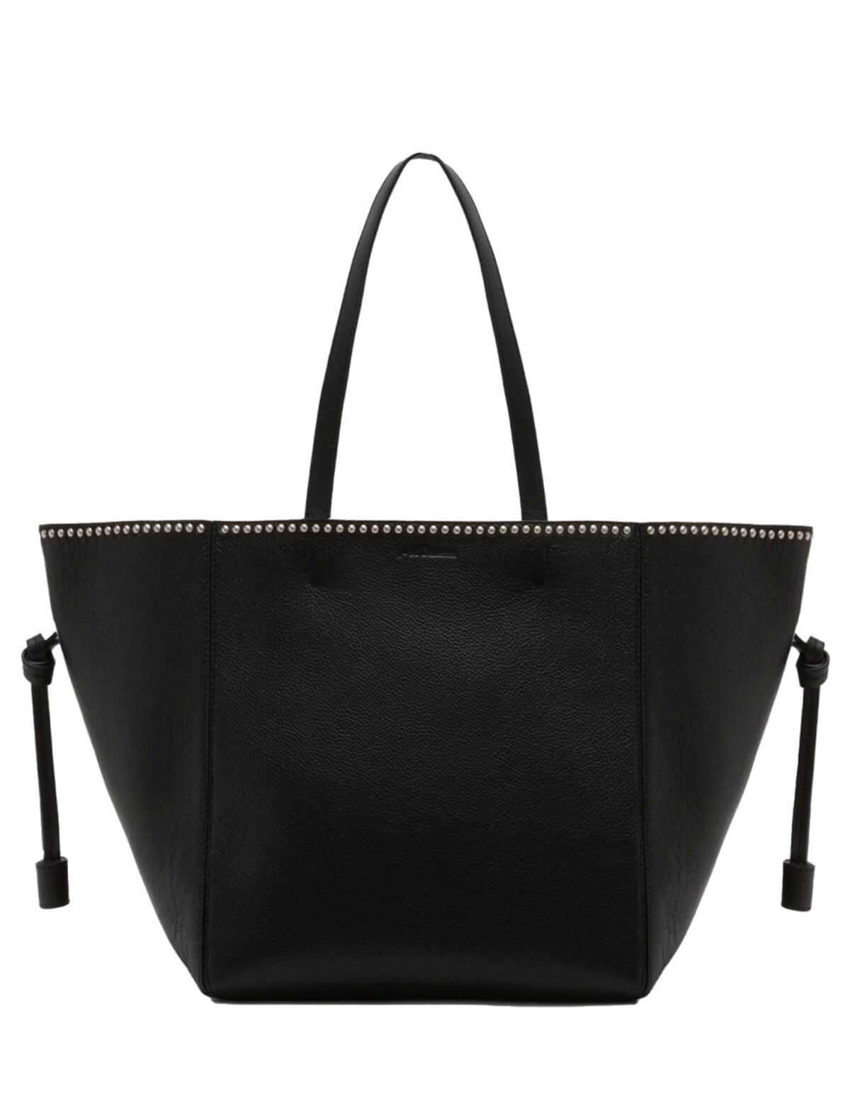 Large Bell With Studs In Black - CLOSET Singapore