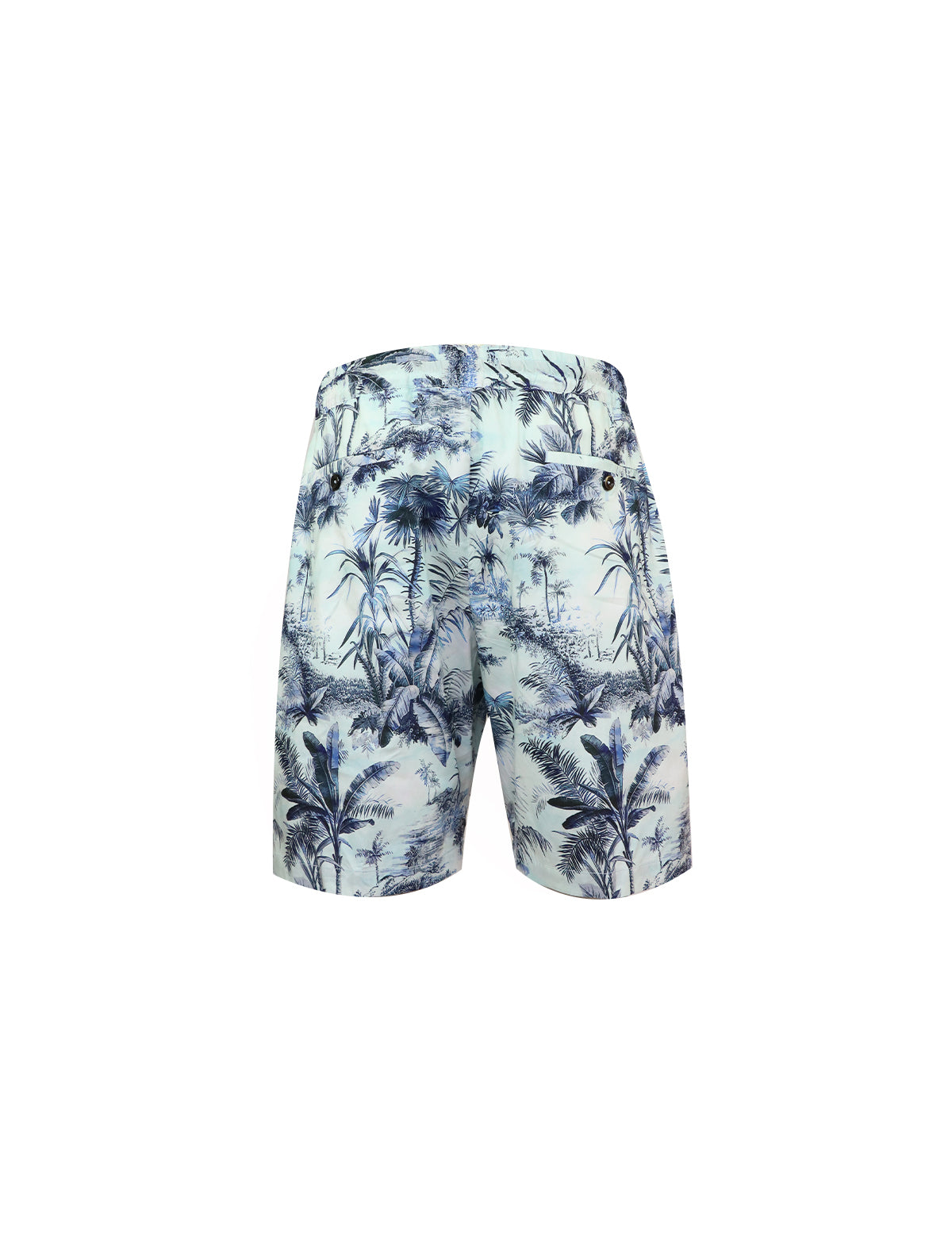 PT TORINO Cotton Short in Blue Tropical Floral