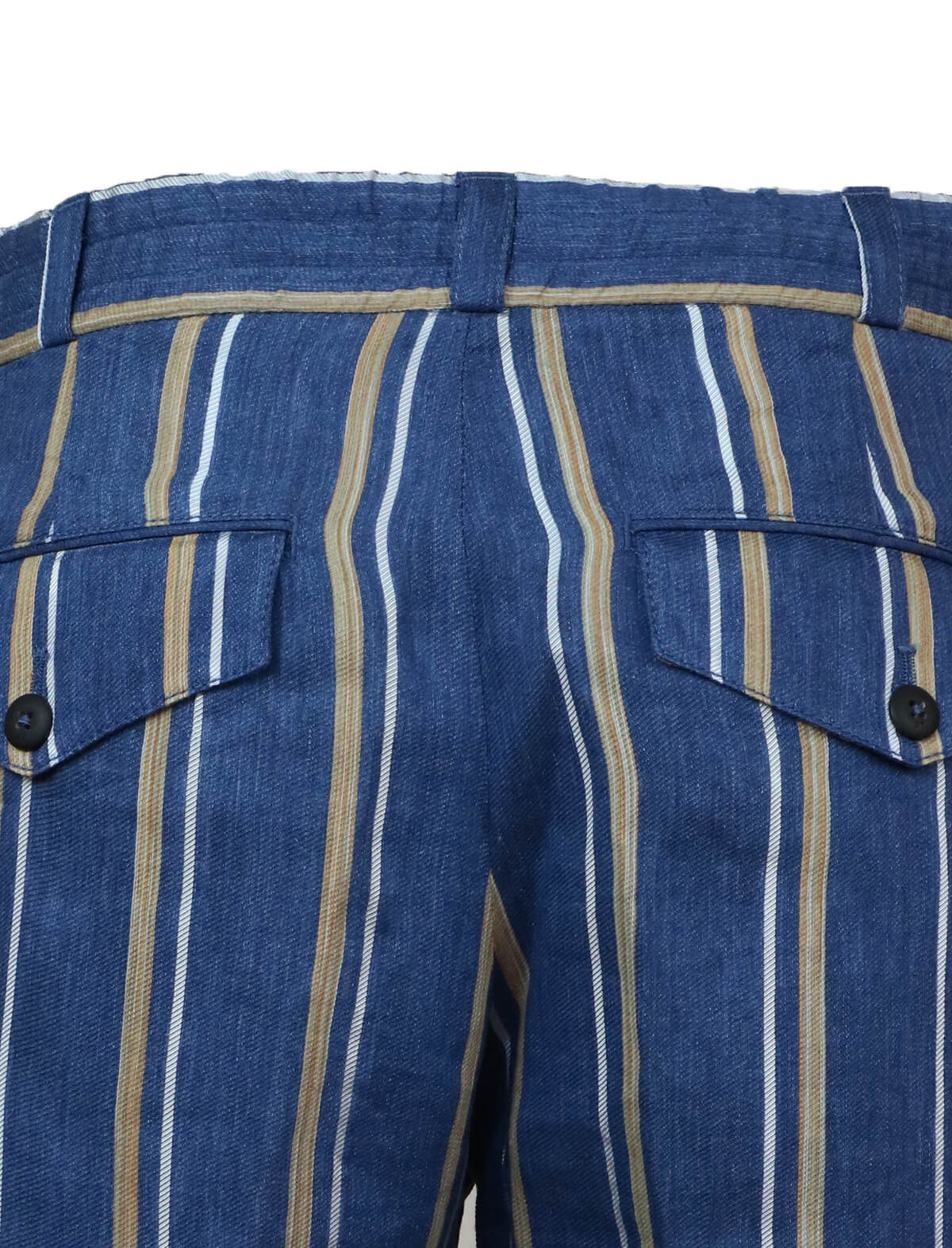 PT Torino Trouser in Blue/Beige Stripes