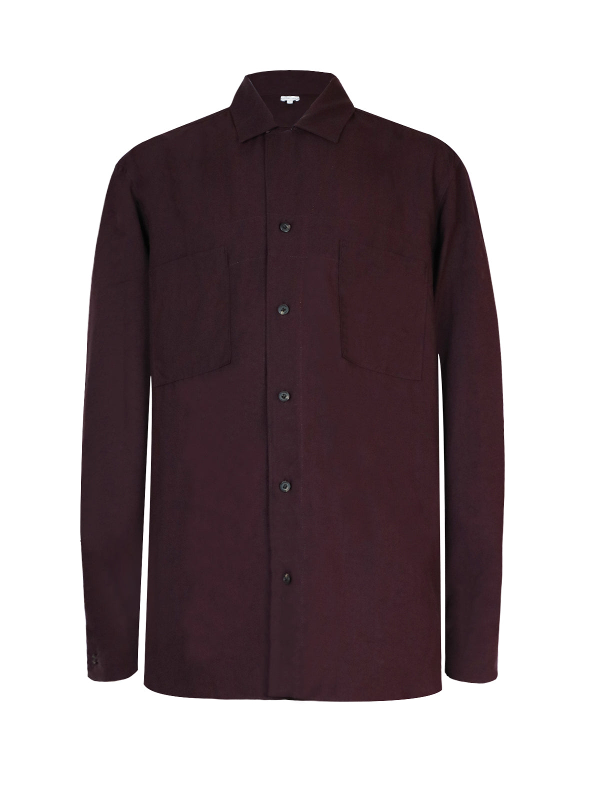 CARUSO Lyocell Shirt in Burgundy