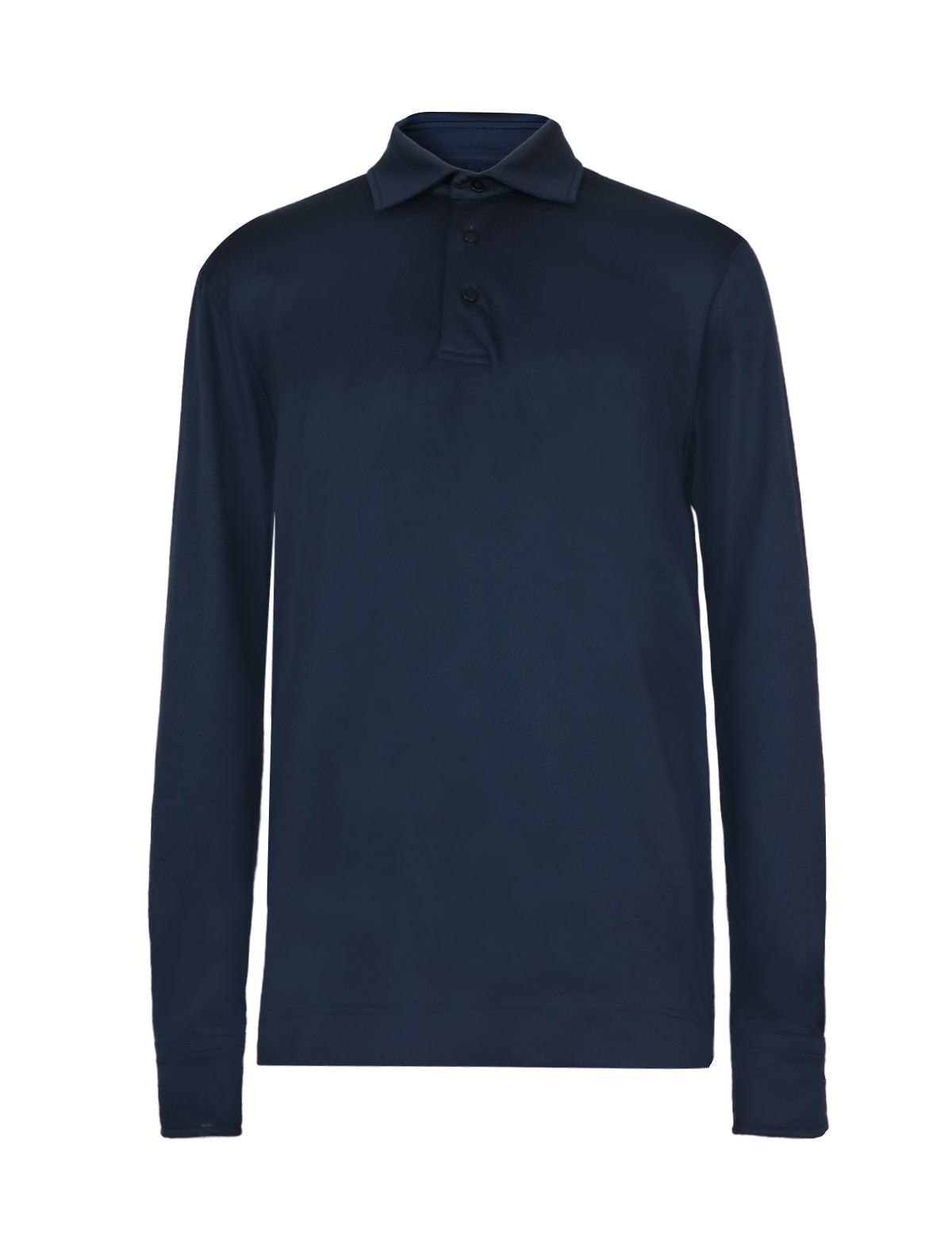 CIRCOLO 1901 Jersey Long-Sleeved Polo Shirt in Blue