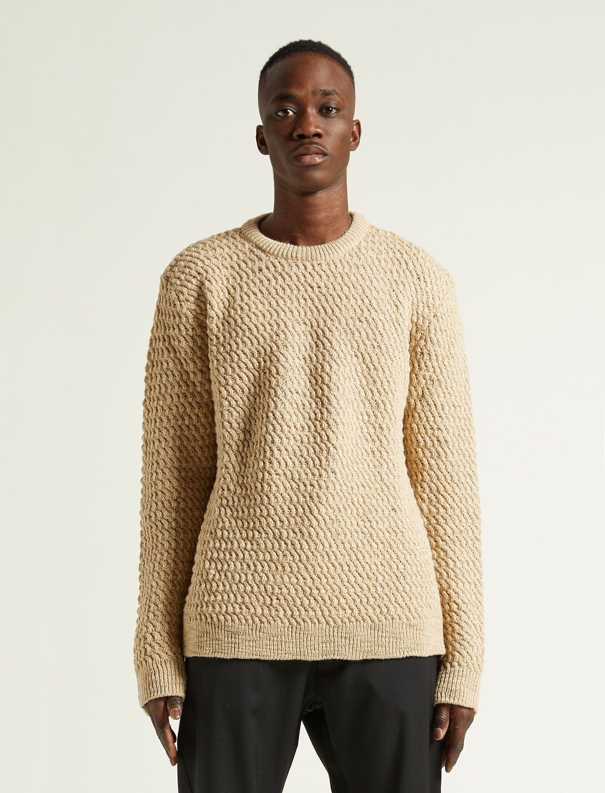 BARENA VENEZIA Textured Wool Sweater in Ecru