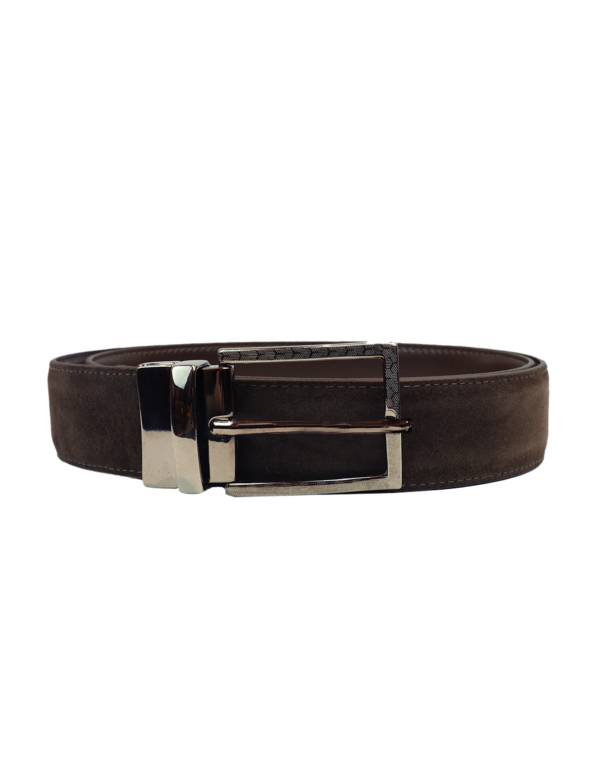 Andrea d'Amico Reversible Suede Leather Belt in Brown
