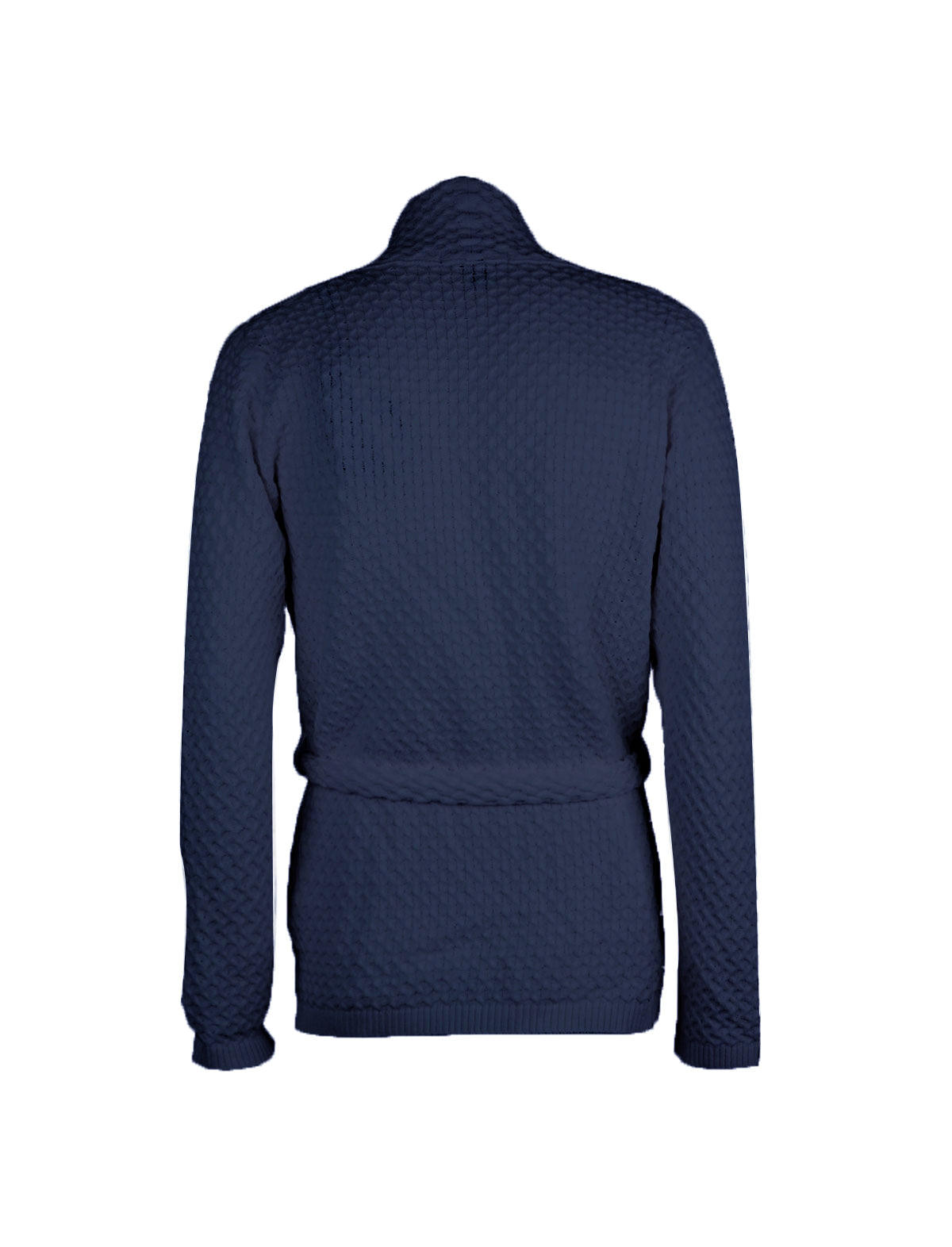 Lardini Belted Knit Cardigan in Navy