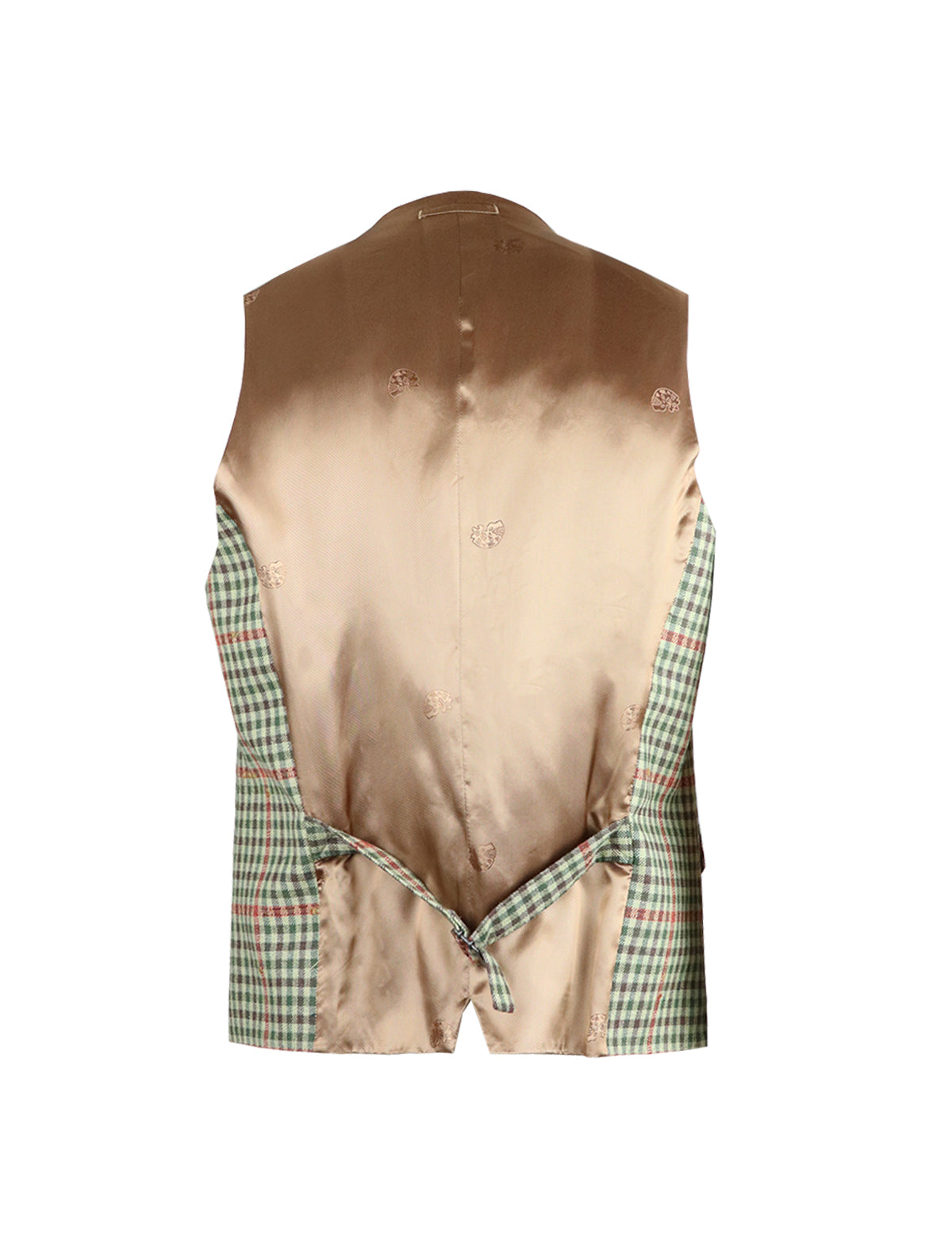 Gabriele Pasini Double-Breasted Waistcoat in Gingham Checks