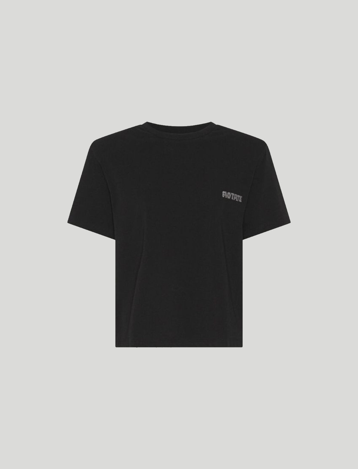 ROTATE Birger Christensen Boxy Lasercut T-Shirt in Black