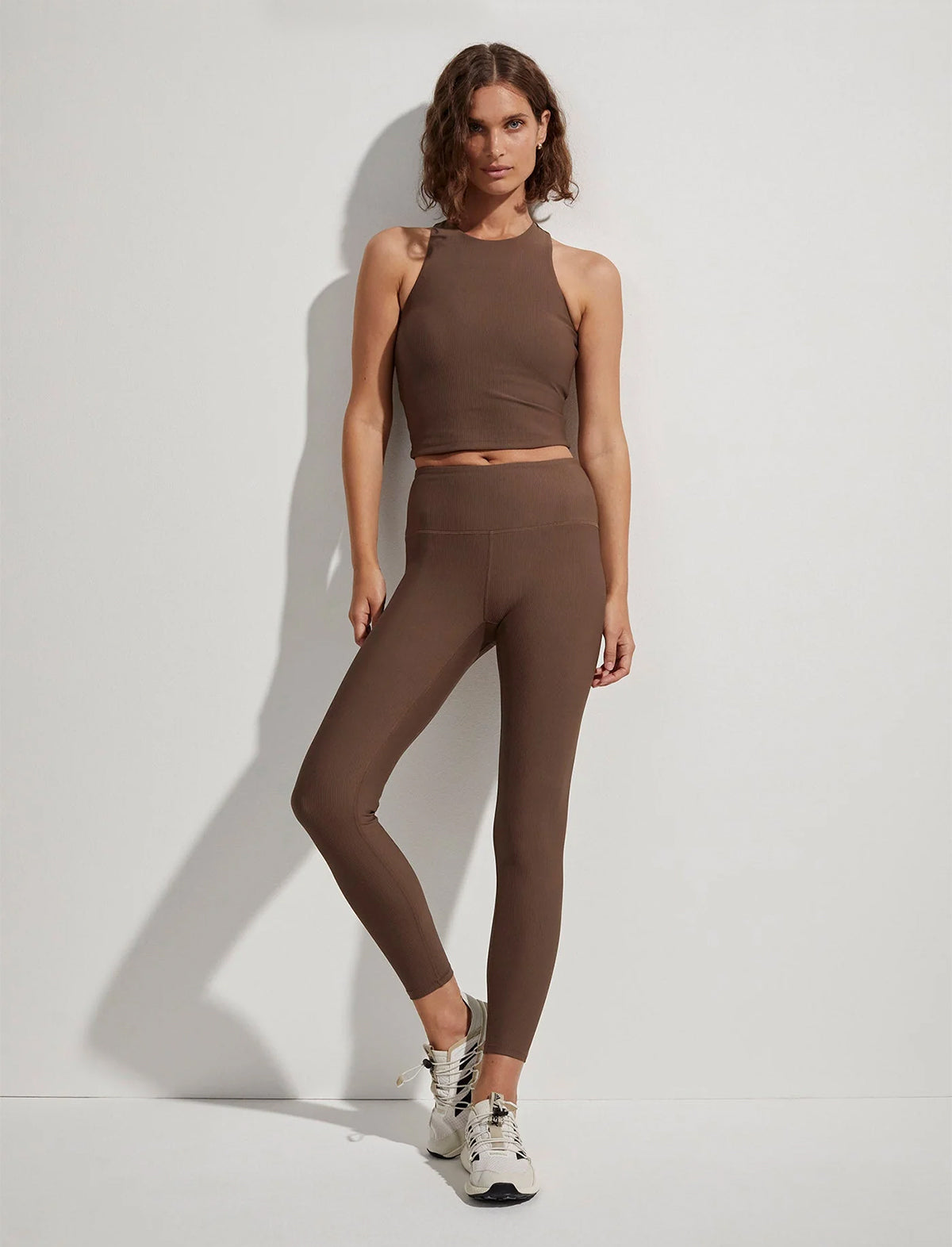 VARLEY Let's Move Rib High Legging 25 in Carob Brown
