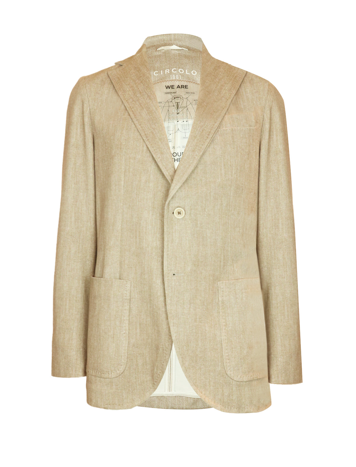 CIRCOLO 1901 Single Breasted Jersey Blazer in Tofu