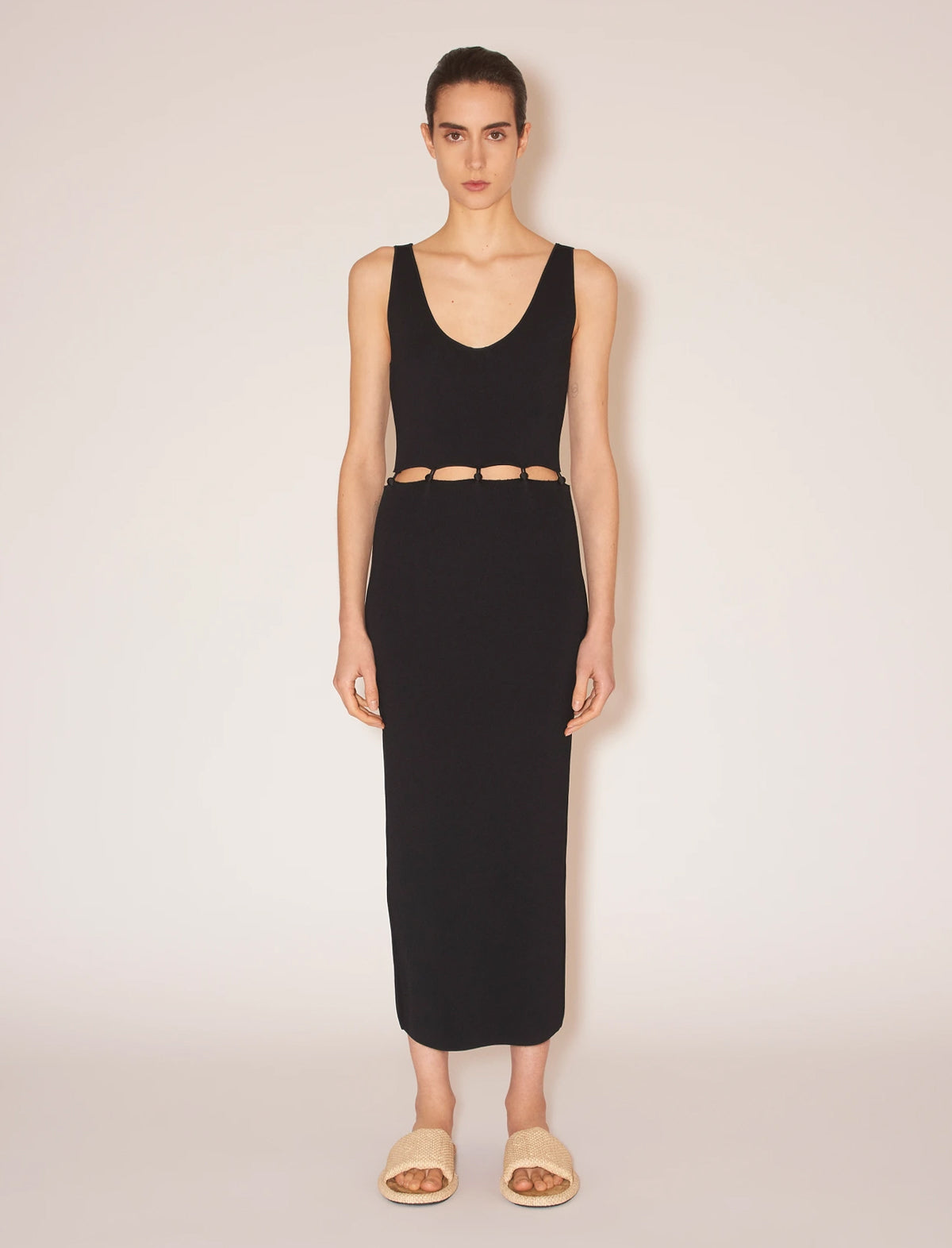NANUSHKA Merle Dress in Matte Black