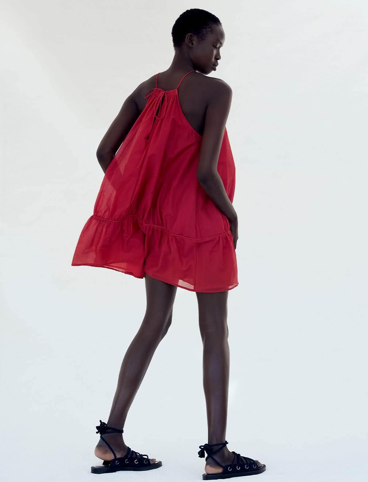 BIRD & KNOLL Mia Cotton-Silk Dress In Raspberry | CLOSET Singapore