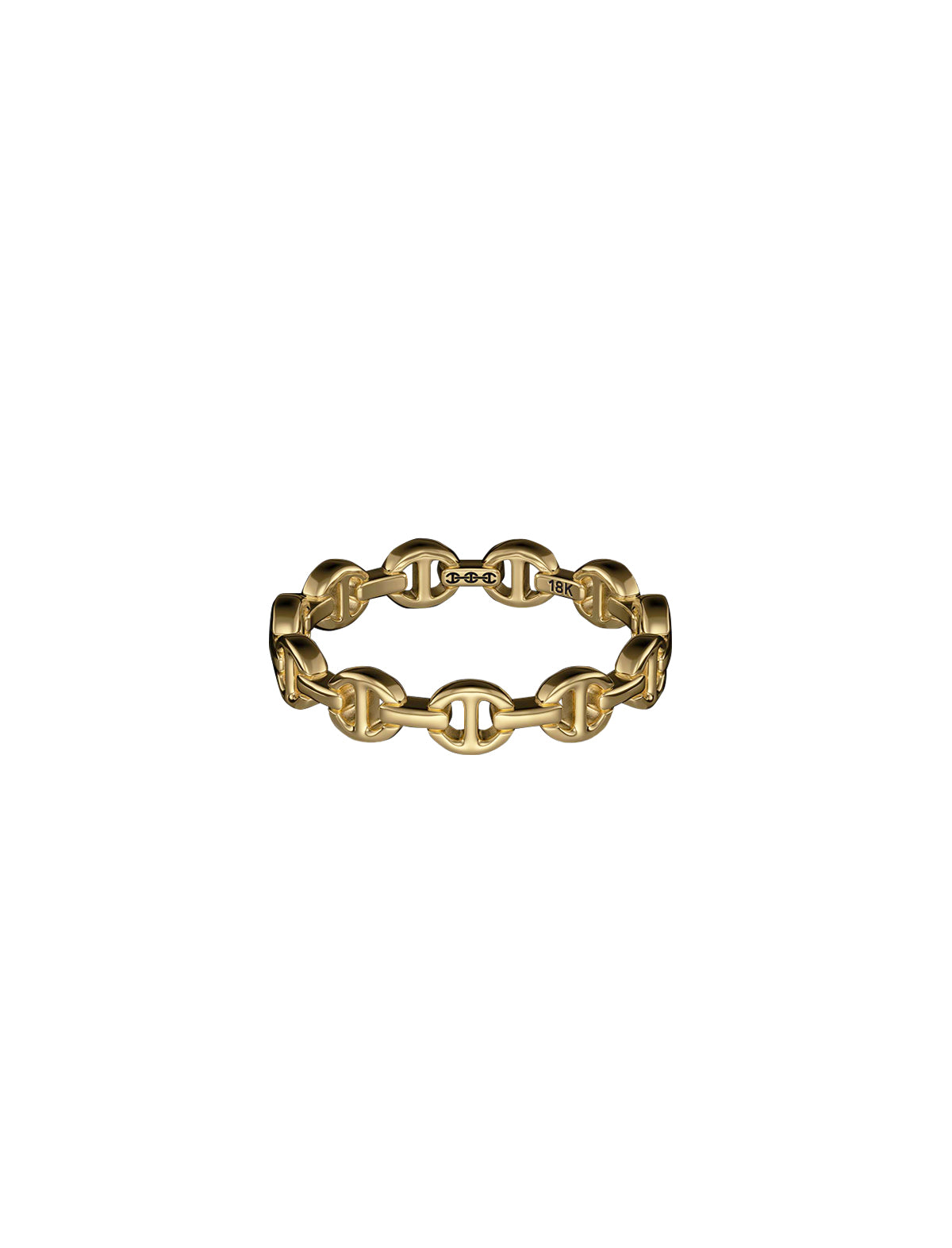 HOORSENBUHS Micro Dame Tri-Link II Ring 18k Yellow Gold