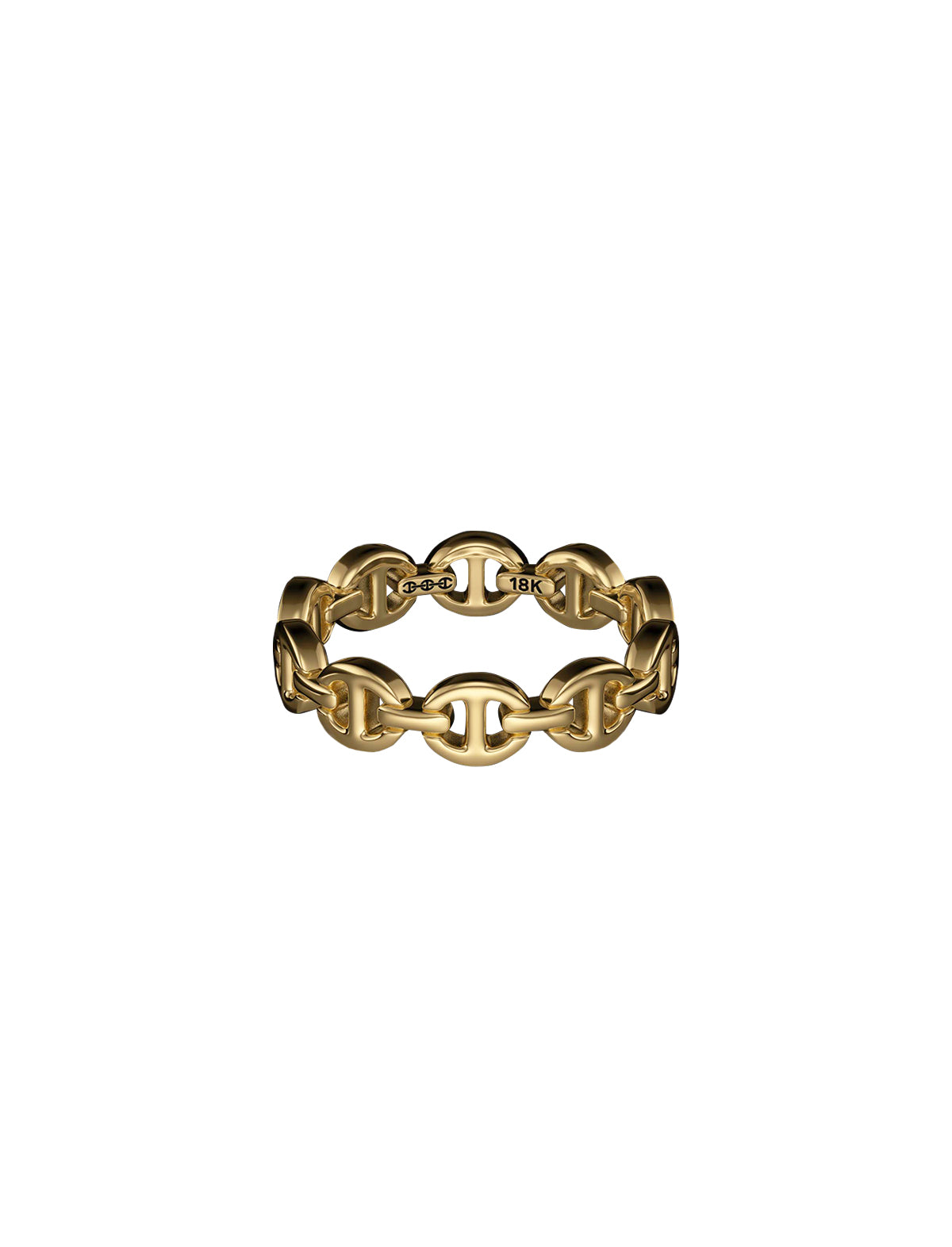 HOORSENBUHS Micro Dame Tri-Link III Ring 18k Yellow Gold