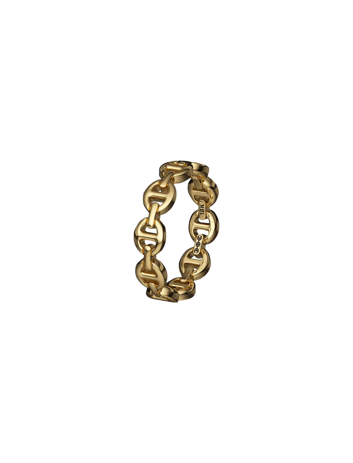 HOORSENBUHS Micro Dame Tri-Link III Ring 18k Yellow Gold