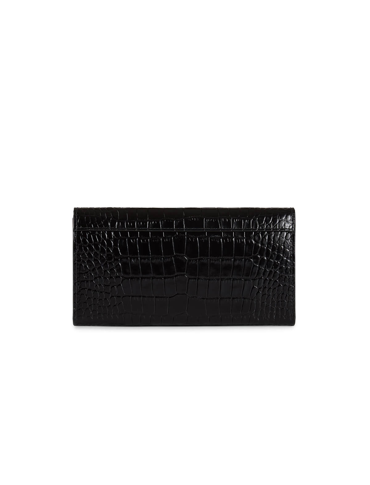 STRATHBERRY Multrees Wallet on Chain in Embossed Croc Black