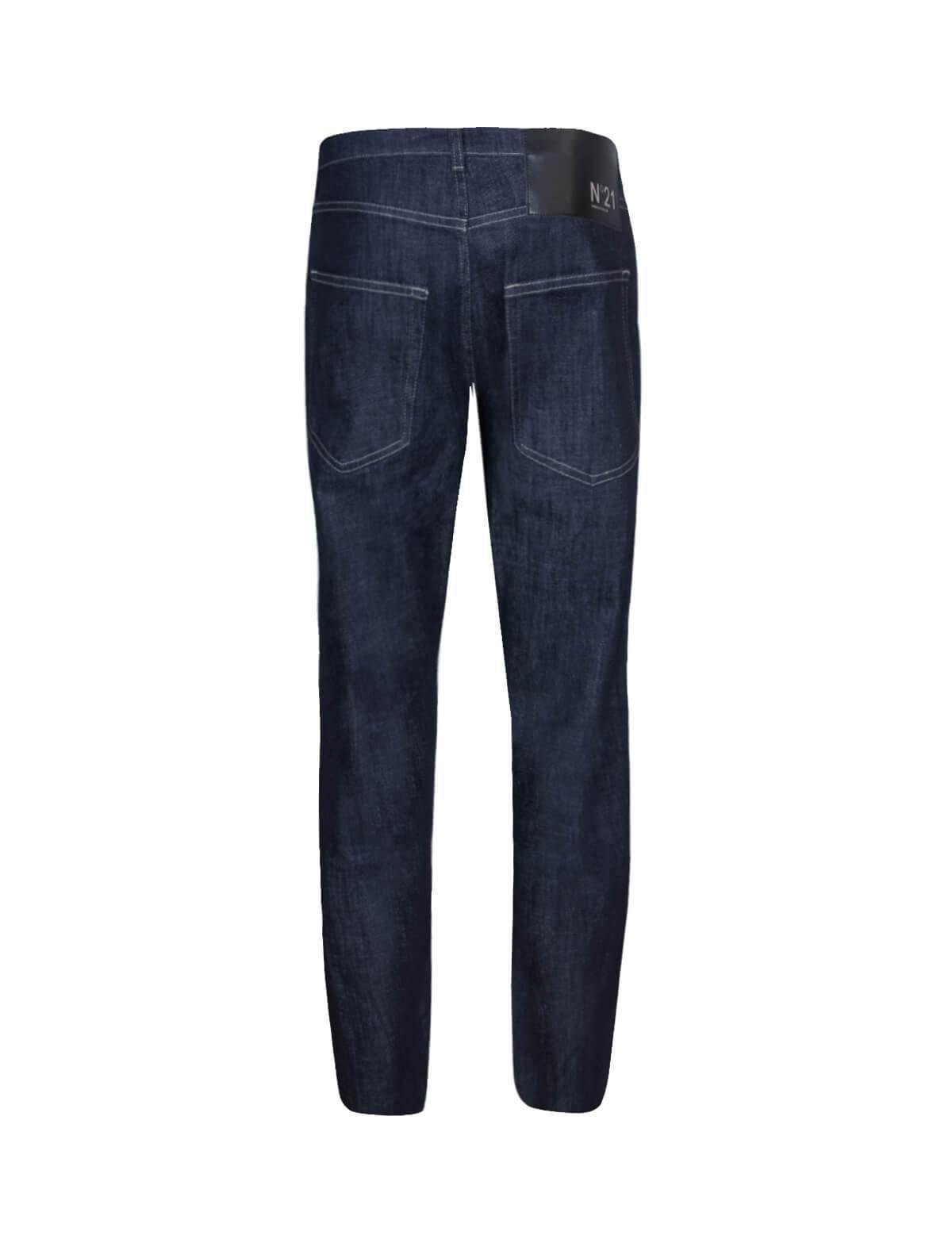Nº21 Low-rise Straight Jeans In Navy | CLOSET Singapore