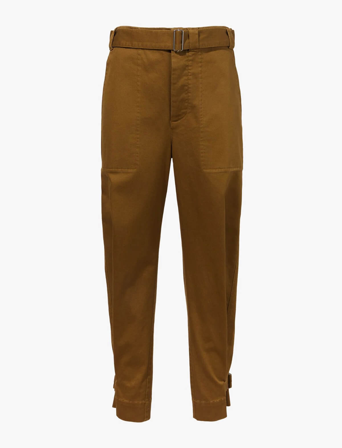 PROENZA SCHOULER WHITE LABEL Cotton Twill Tapered Pants Olive