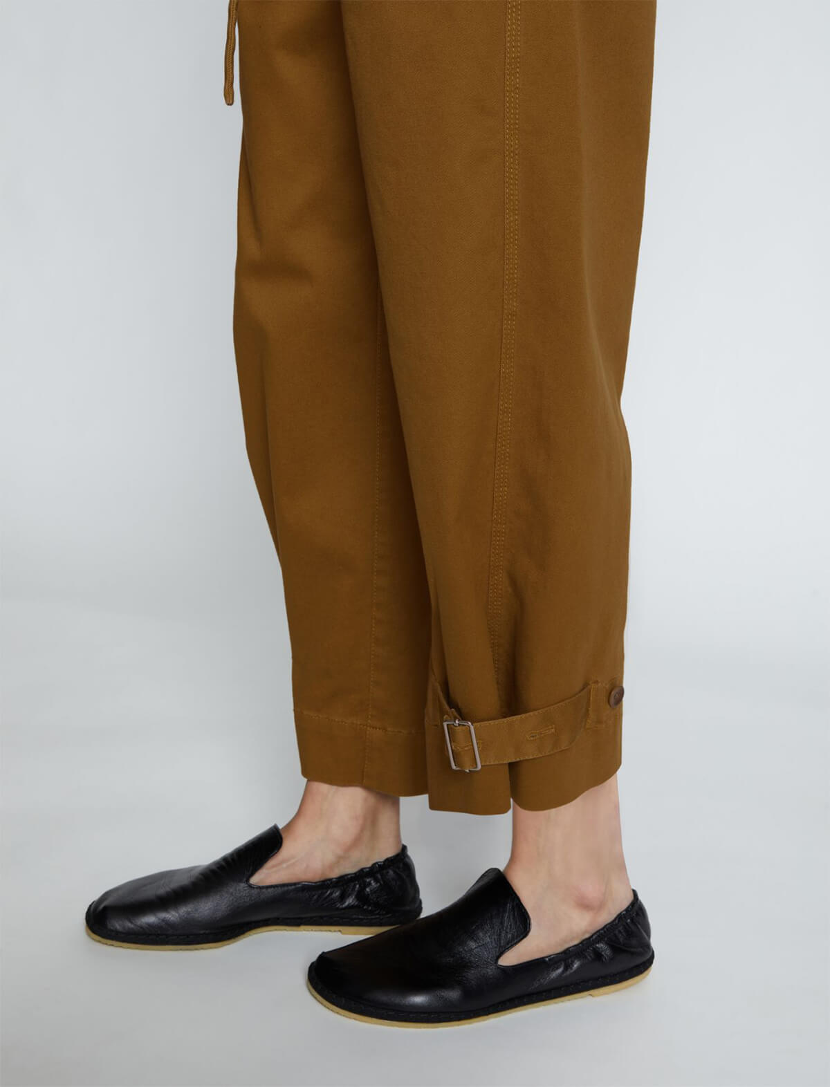 PROENZA SCHOULER WHITE LABEL Cotton Twill Tapered Pants Olive