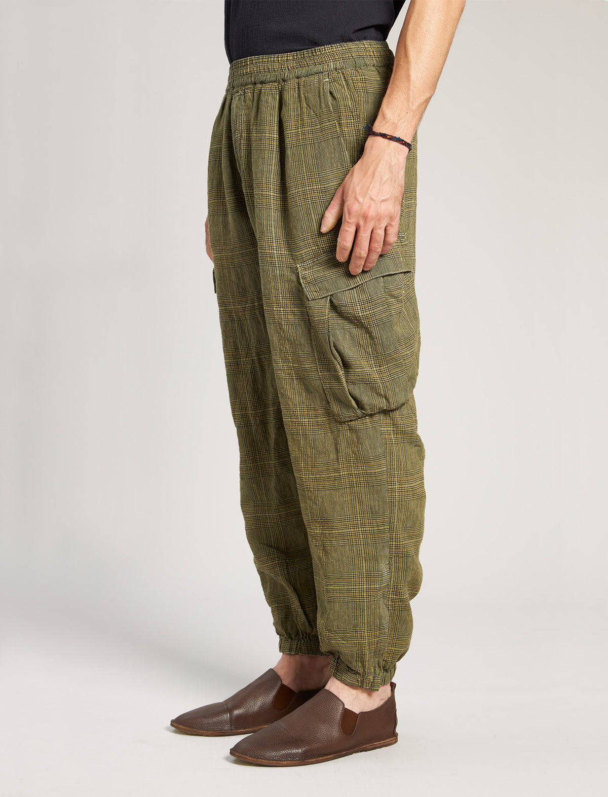 BARENA VENEZIA Jogger Trouser in Green Tartan