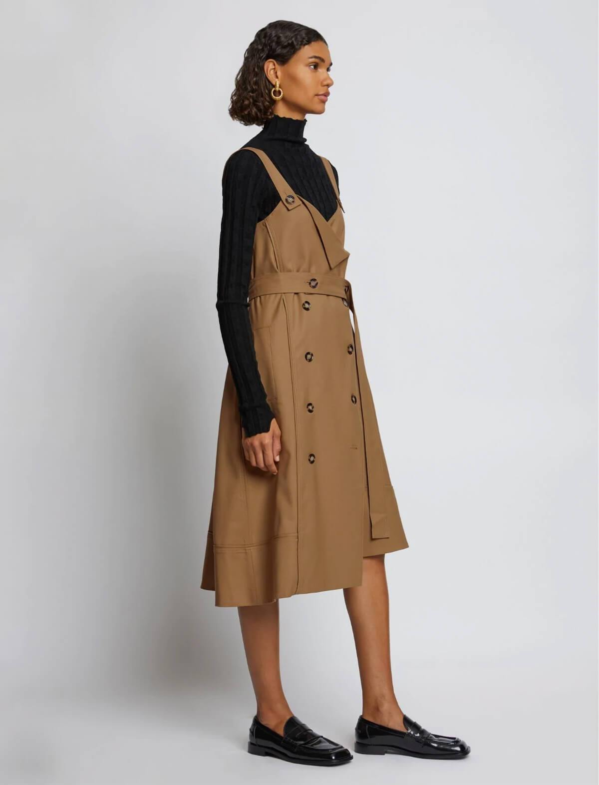PROENZA SCHOULER WHITE LABEL Suiting Trench Dress in Cider | CLOSET Singapore