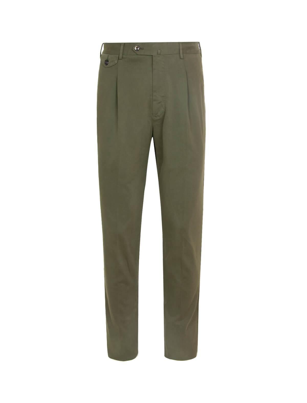 PT TORINO Gentleman Fit Cotton Pants In Army Green | CLOSET Singapore