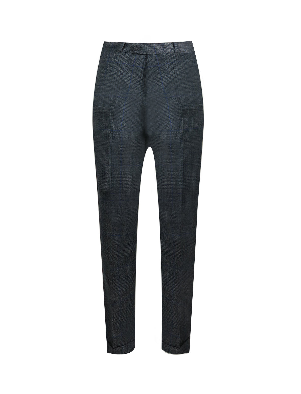 PT Torino Fleece Wool Trouser in Grey Plaid