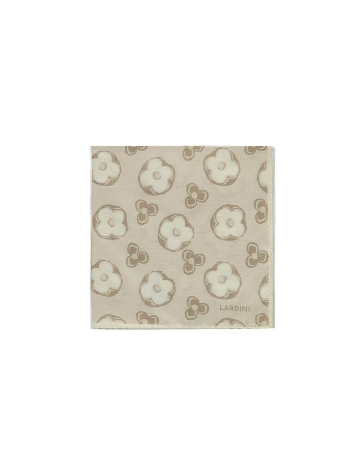 LARDINI Silk Pocket Square in Floral Print | CLOSET Singapore