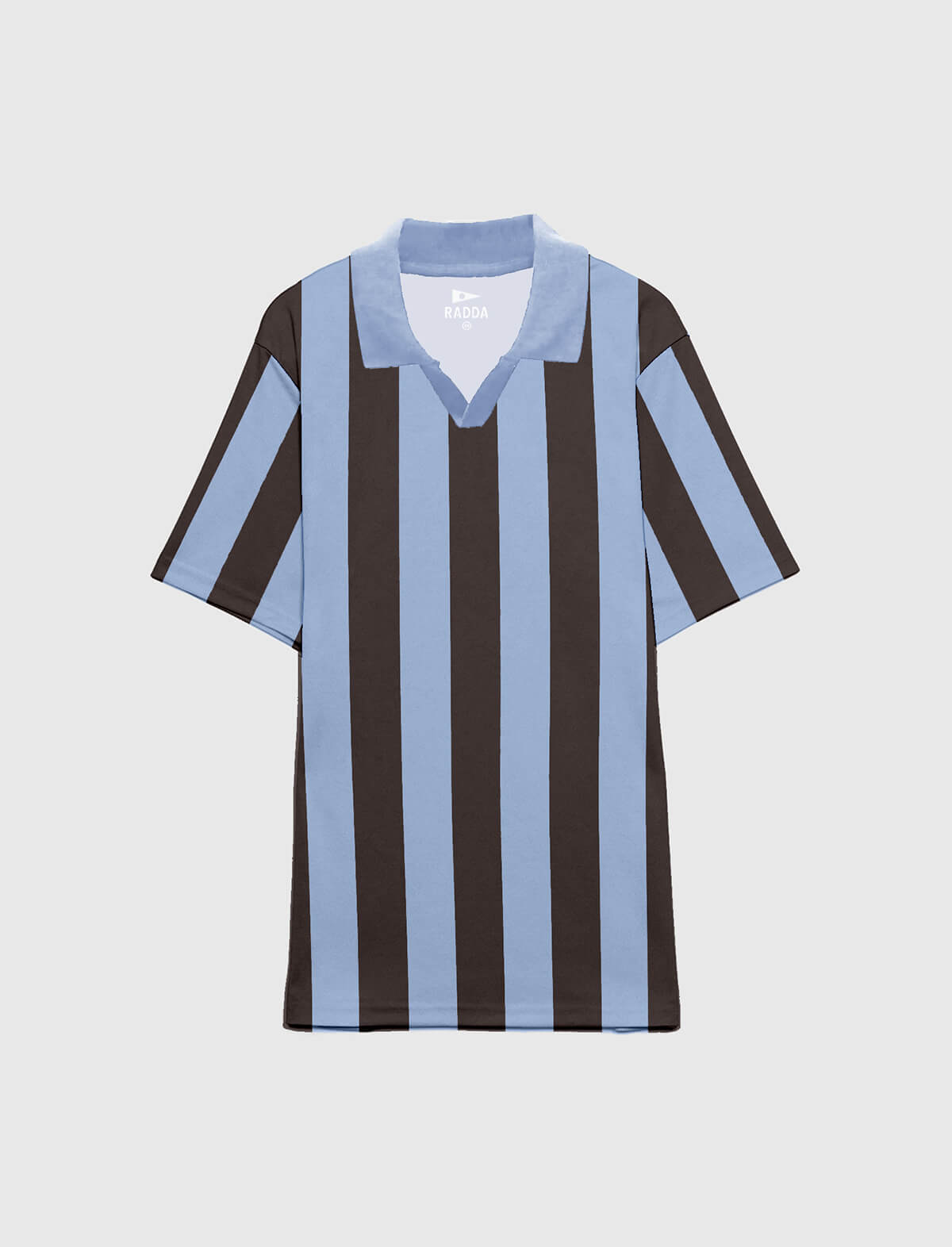 RADDA GOLF Ranma Polo Shirt in Sky Blue/Cocoa