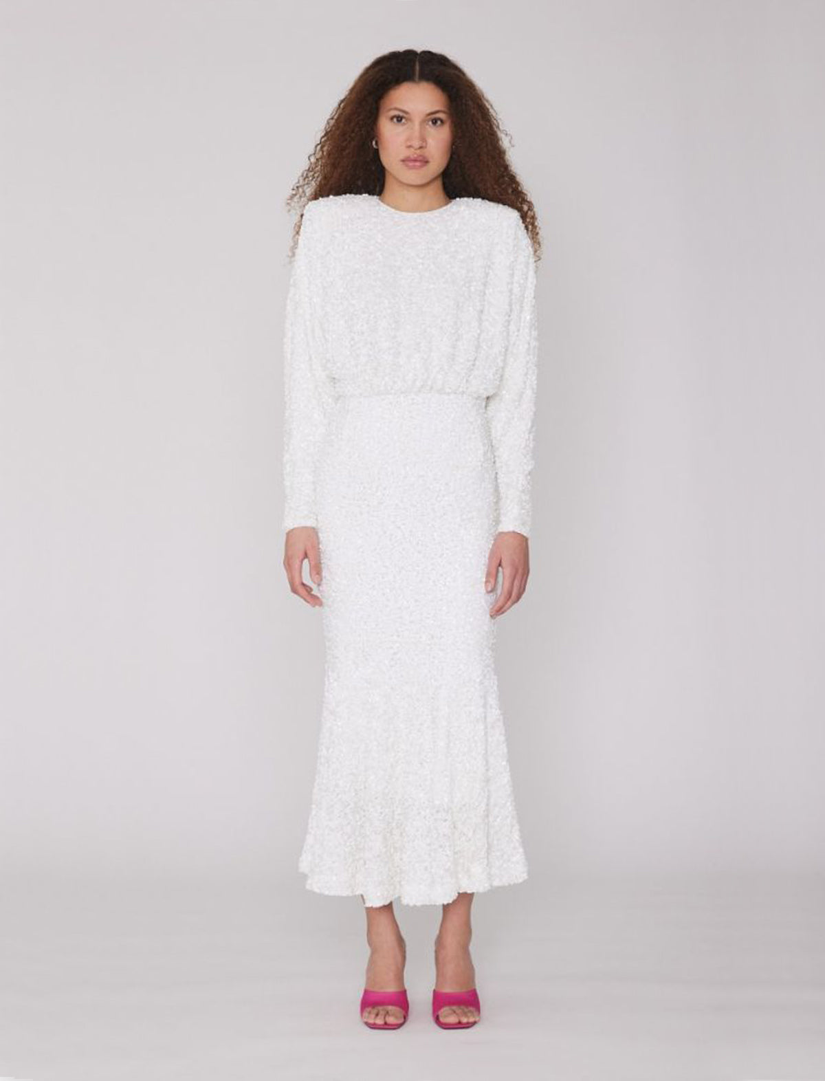 ROTATE Birger Christensen Billan Sequin Dress In White