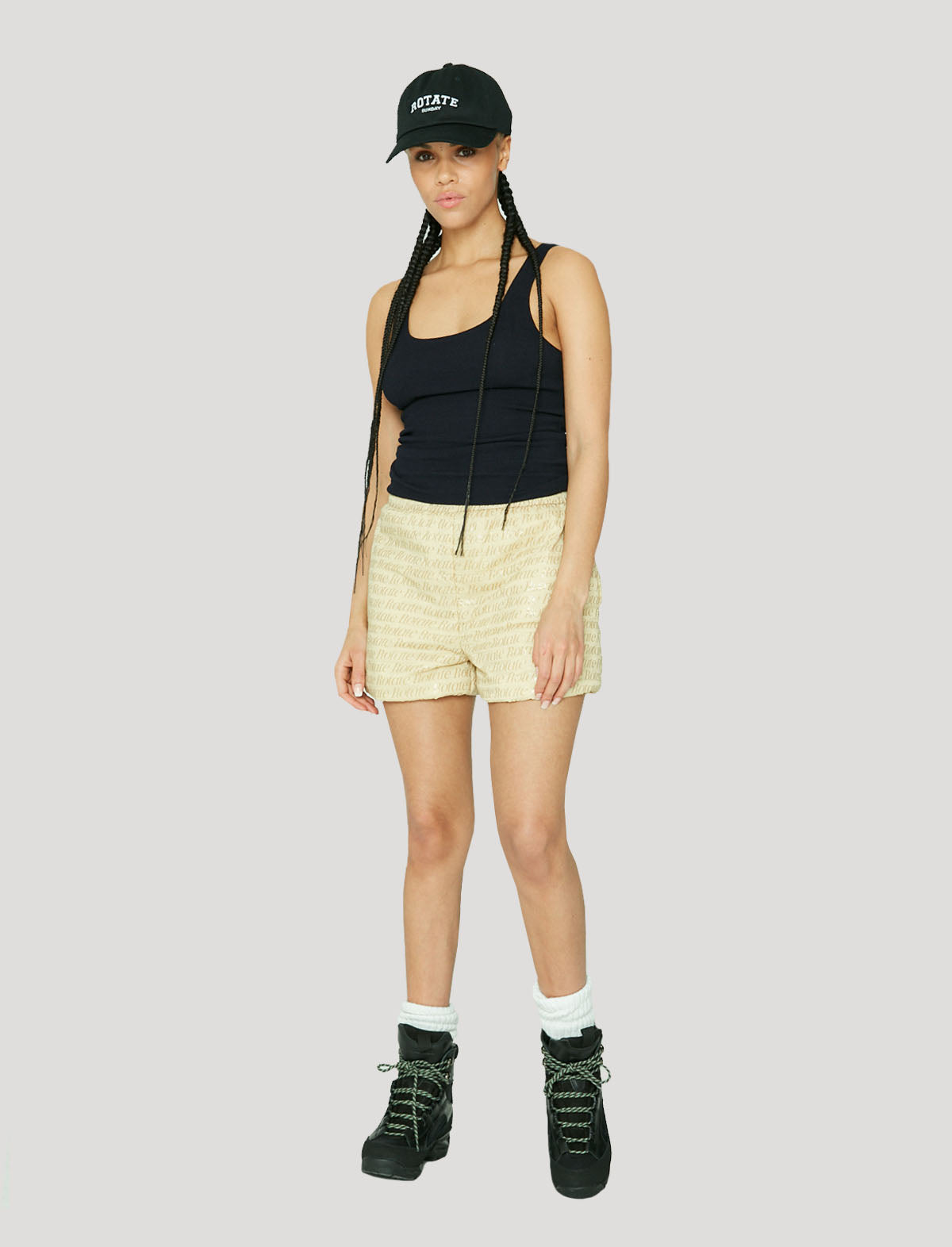 ROTATE Sunday 3 Kensa Shorts in Beige