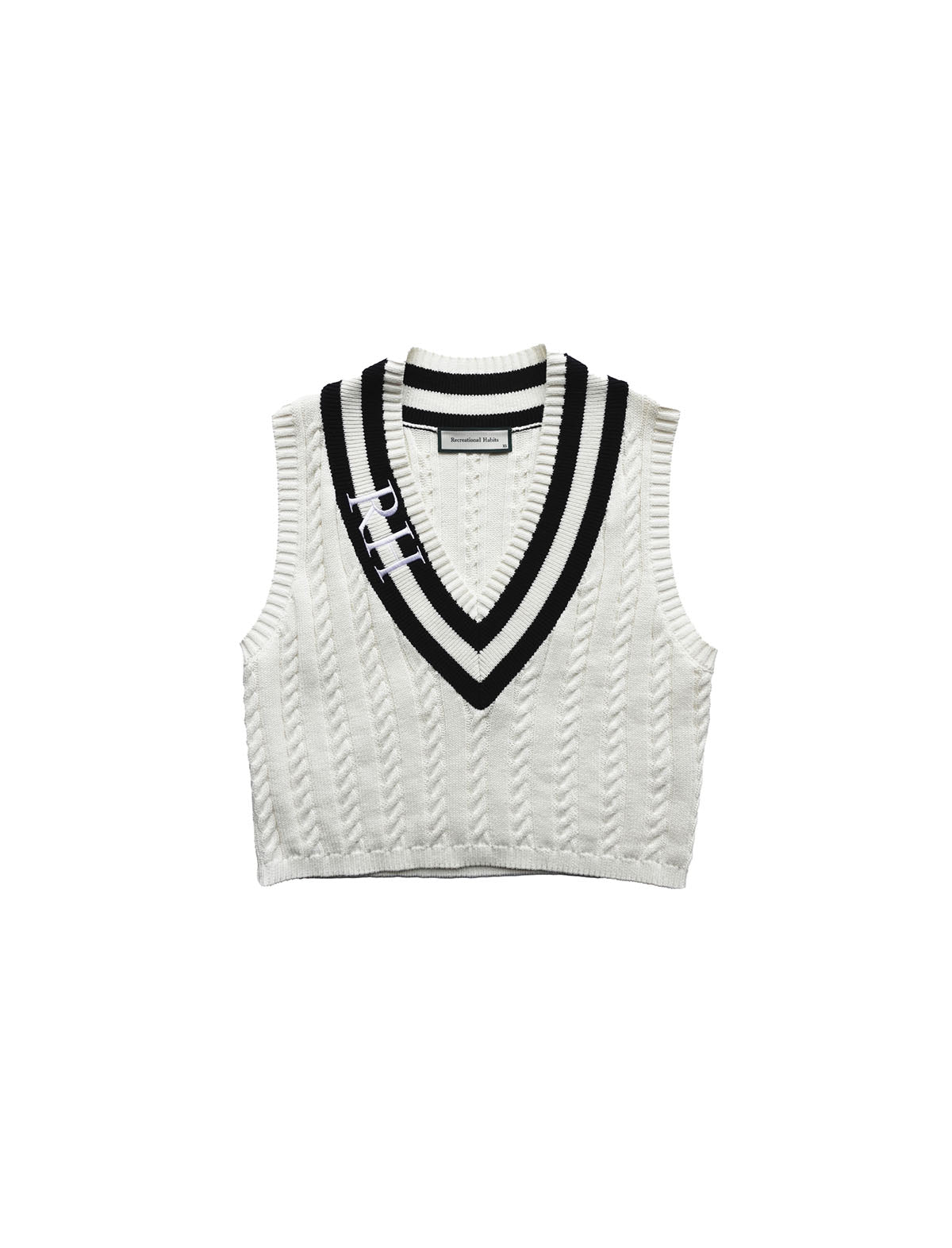 RECREATIONAL HABITS Steffi Sweater Vest in White