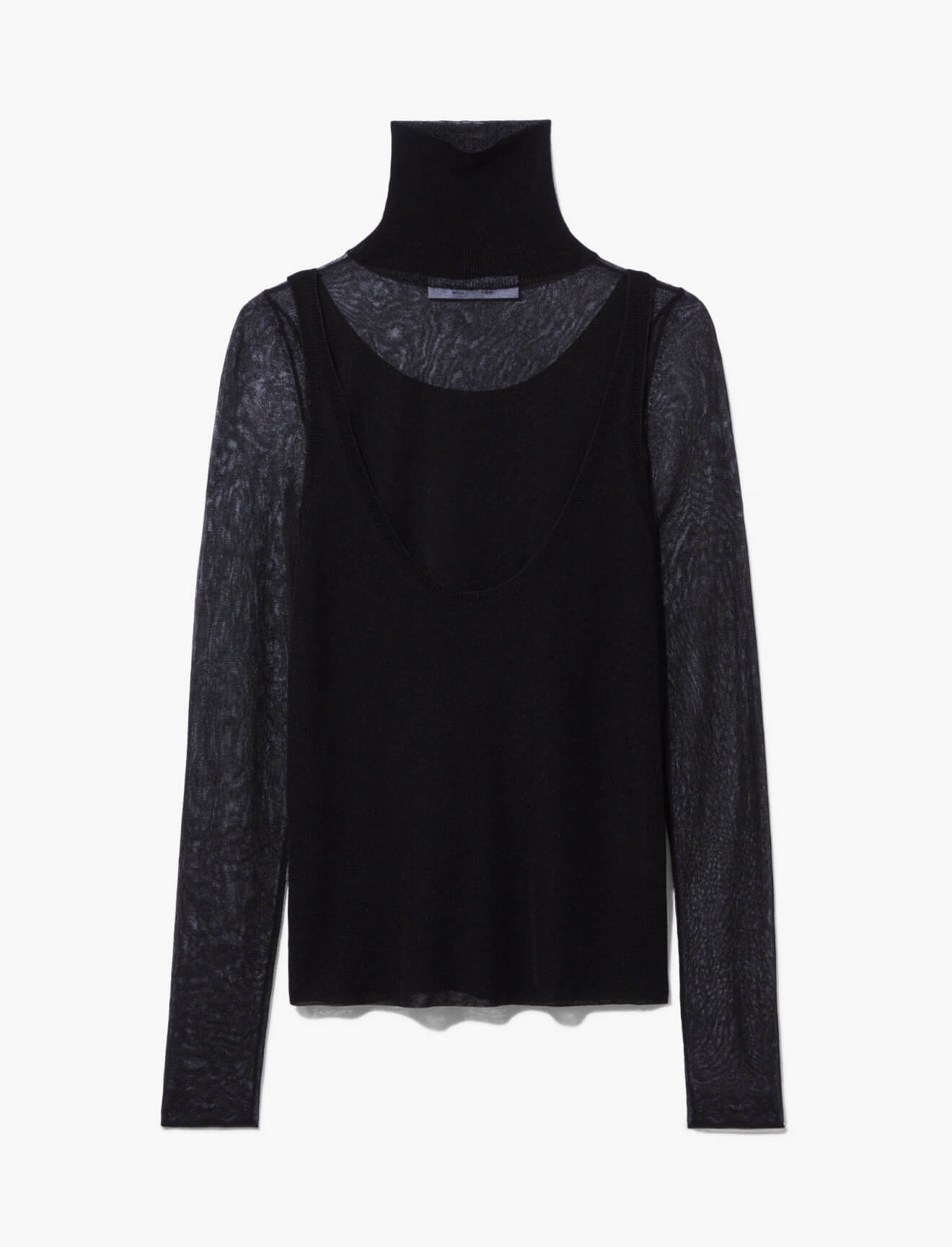 PROENZA SCHOULER WHITE LABEL T-Neck Layered Knit Top