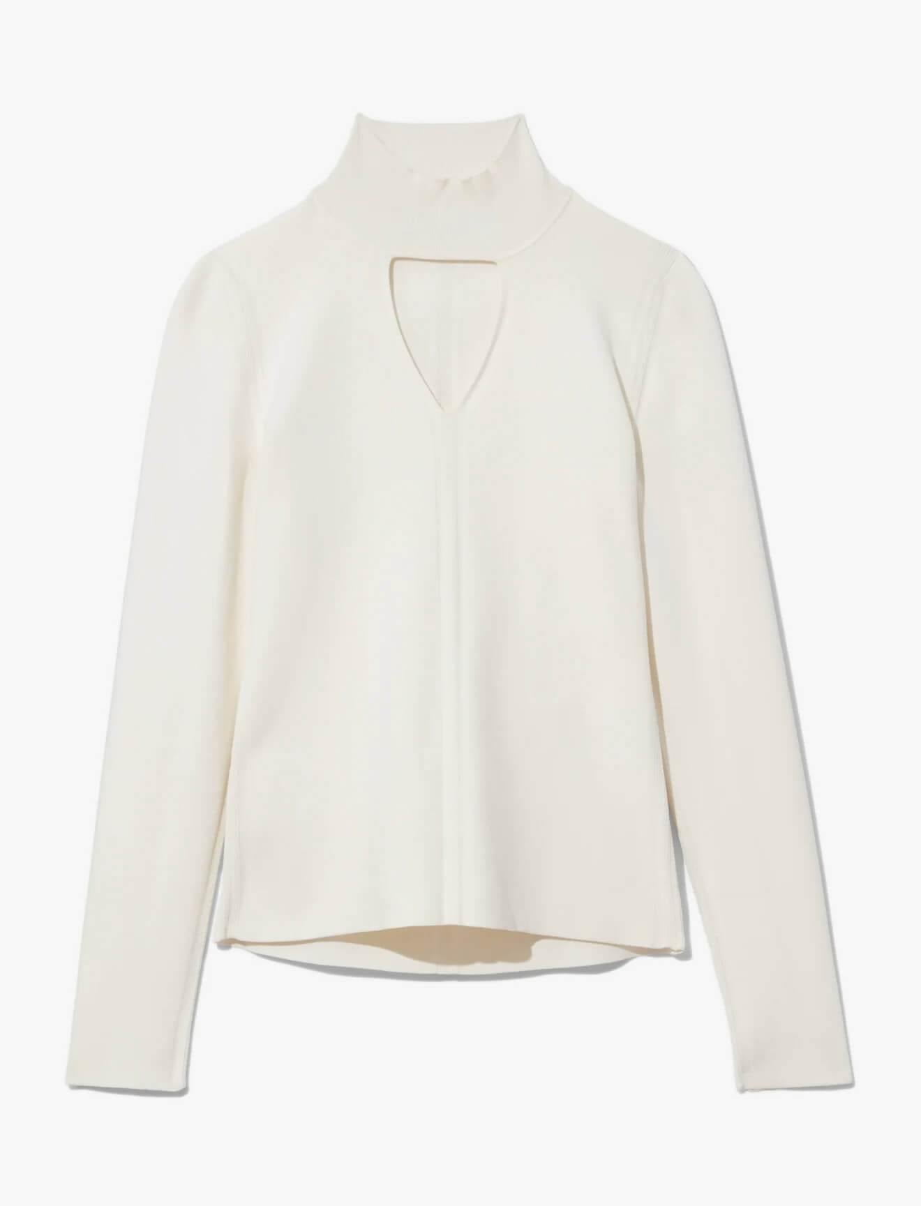 Compact Knit Turtleneck In Off White | CLOSET Singapore