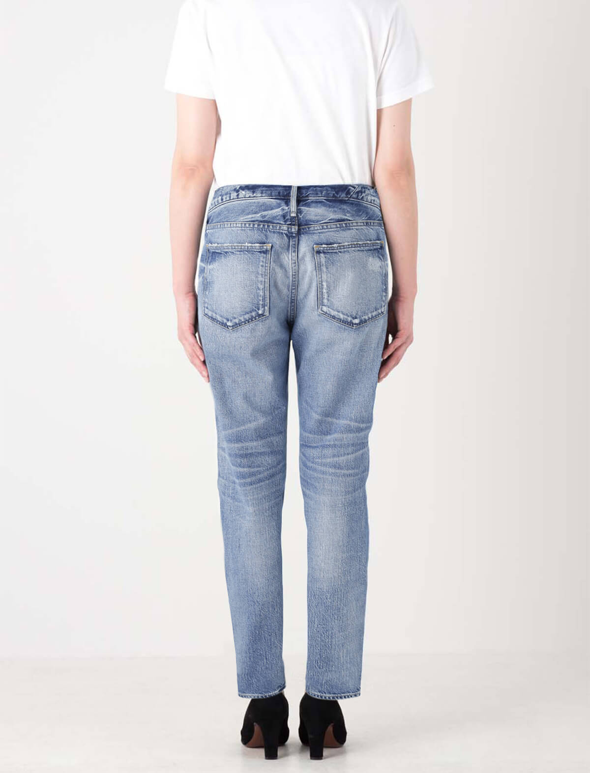 UPPER HIGHTS The Lipstick Midrise Straight Jeans in Topaz