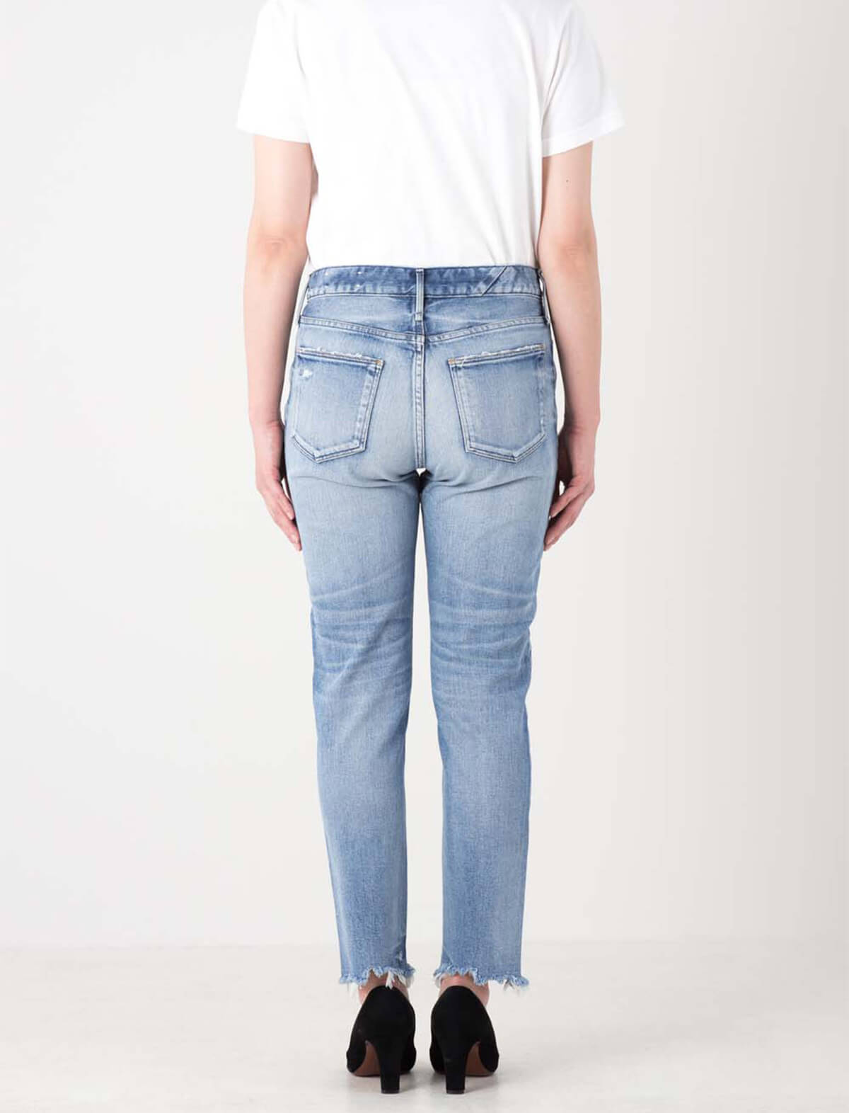 UPPER HIGHTS The Stella Midrise Boyfriend Skinny Jeans in Sun Destroyer