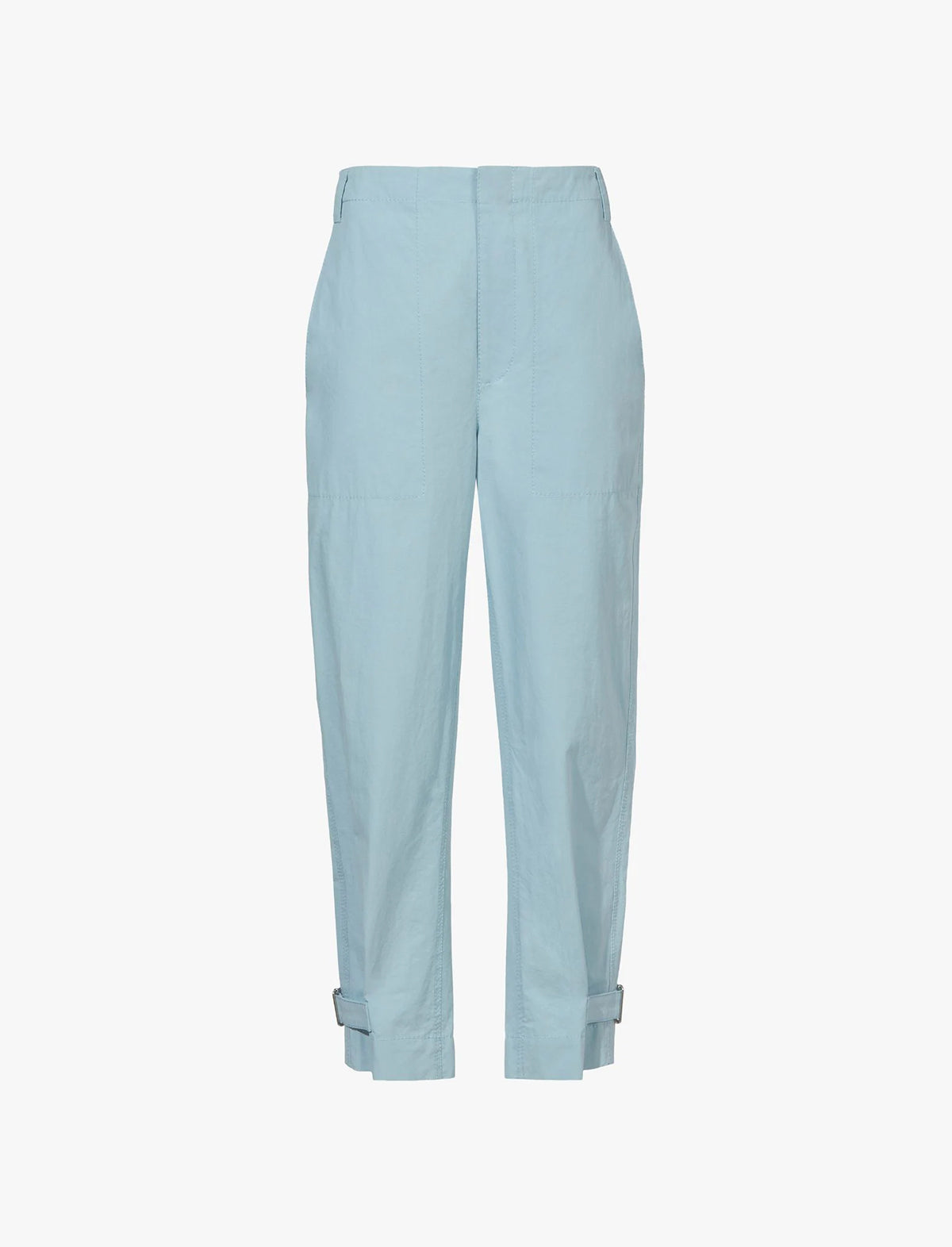 PROENZA SCHOULER WHITE LABEL Cotton Linen Tapered Pants in Baby Blue